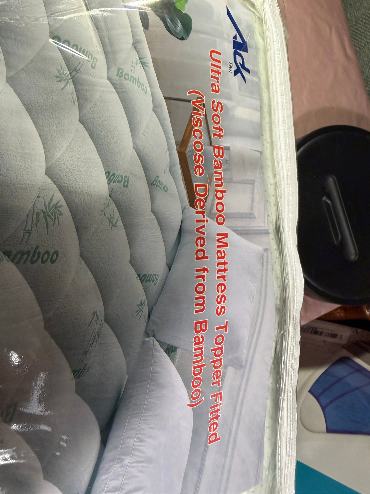 Ultra Soft Bamboo Mattress Topper – Fitted (Twin)
