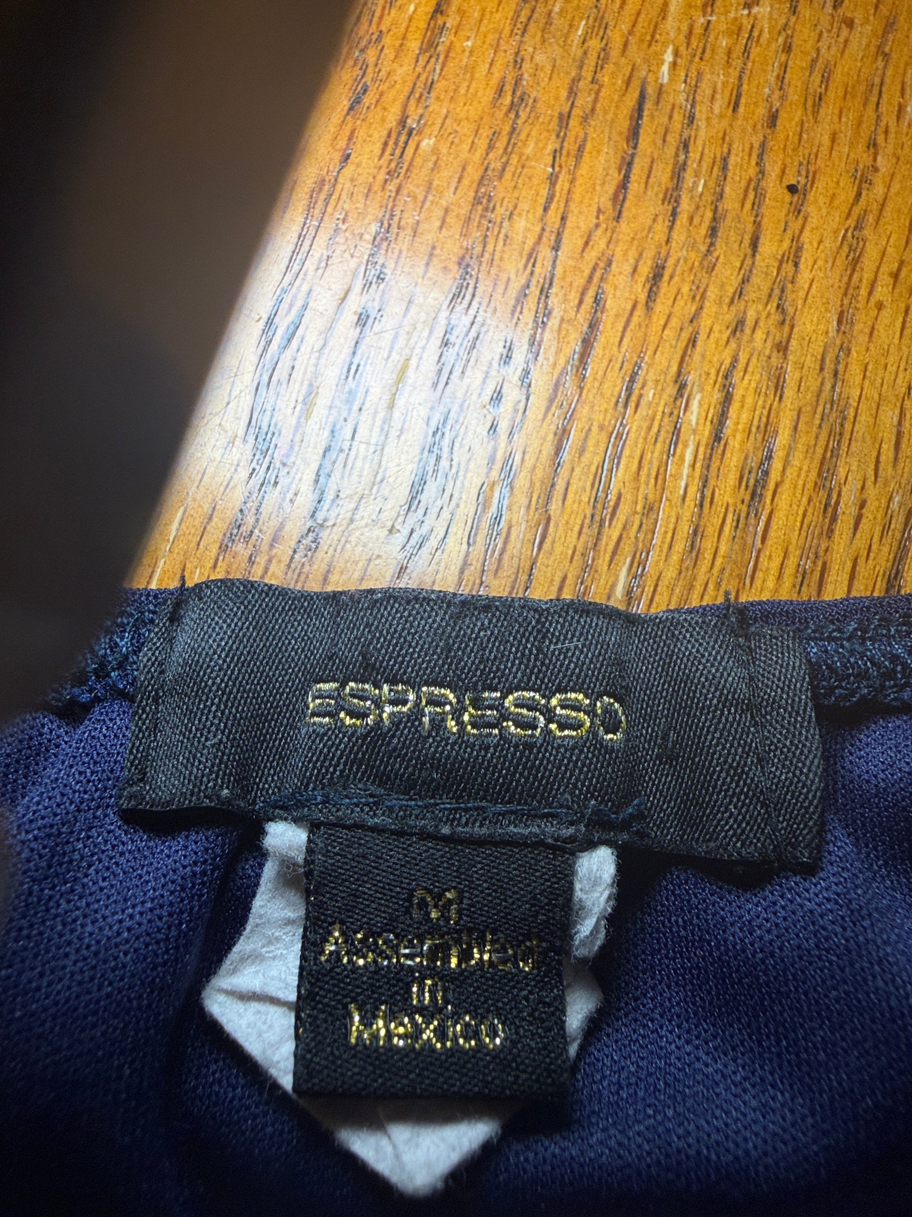 Espresso Floral Navy Blouse – Size M