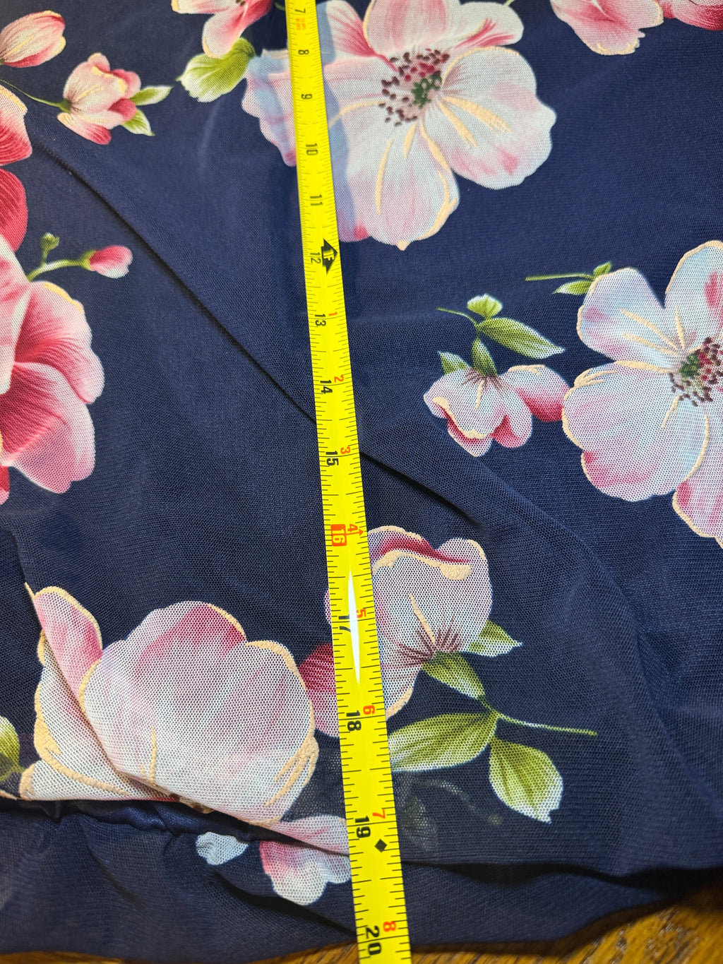 Espresso Floral Navy Blouse – Size M