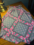 New York & Company Geometric Print Chain Strap Top – Size M