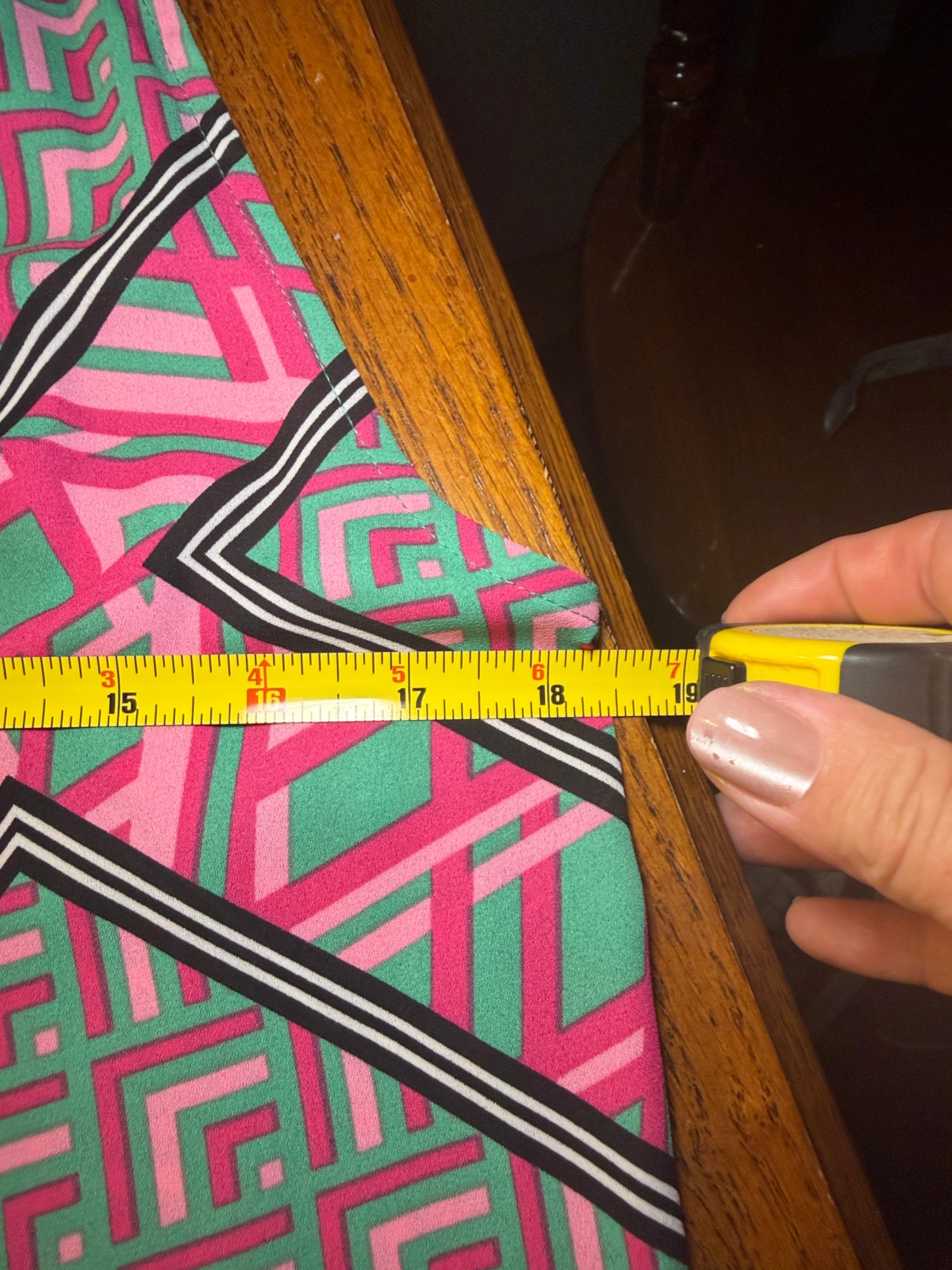 New York & Company Geometric Print Chain Strap Top – Size M