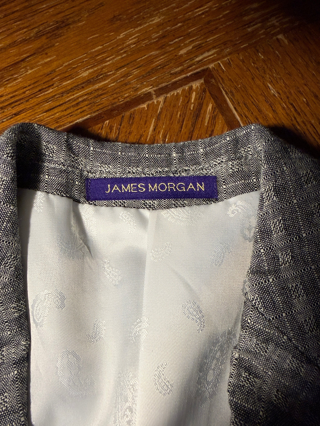 James Morgan Boys' Gray Linen Blazer – Size 7