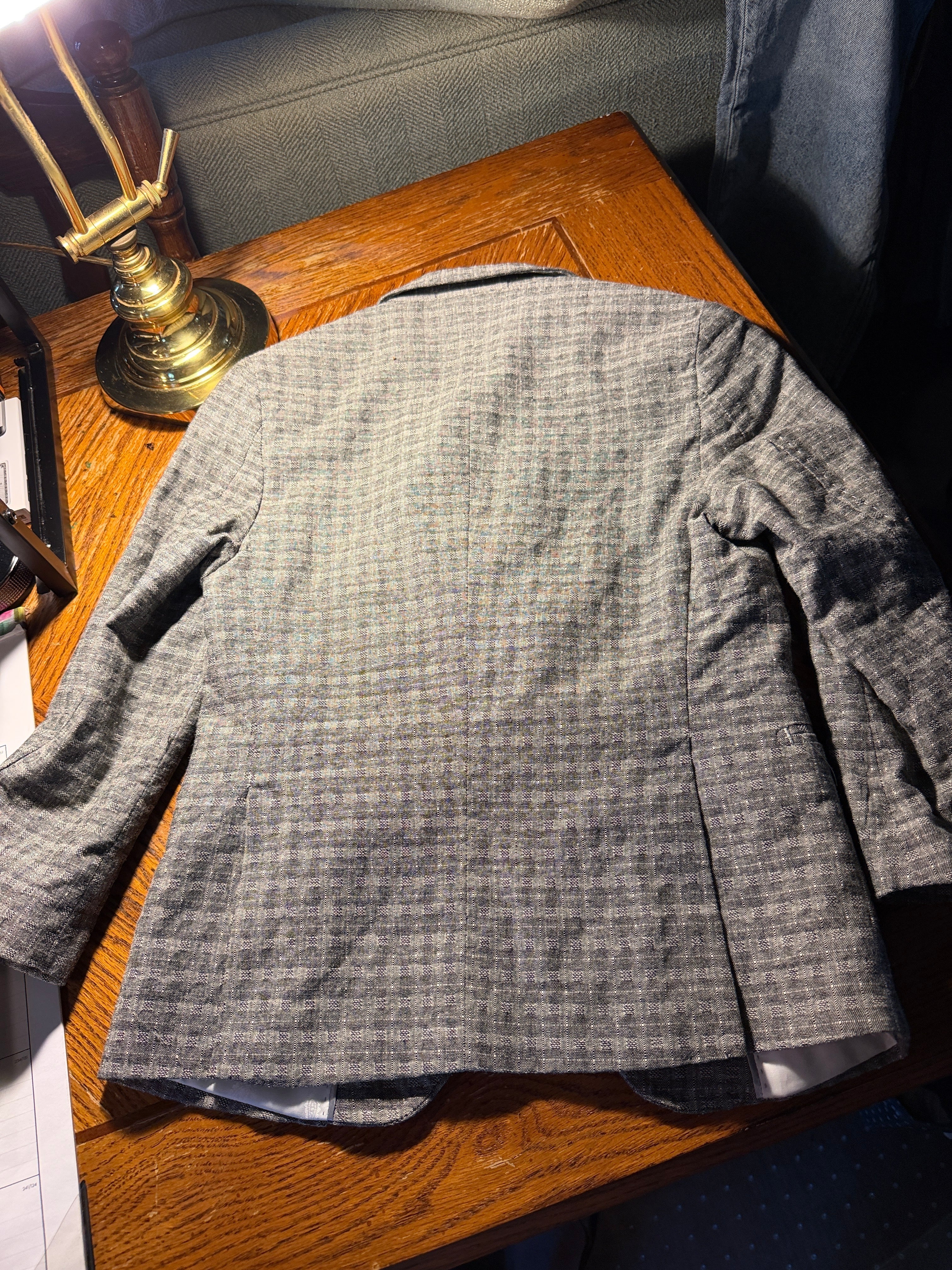 James Morgan Boys' Gray Linen Blazer – Size 7