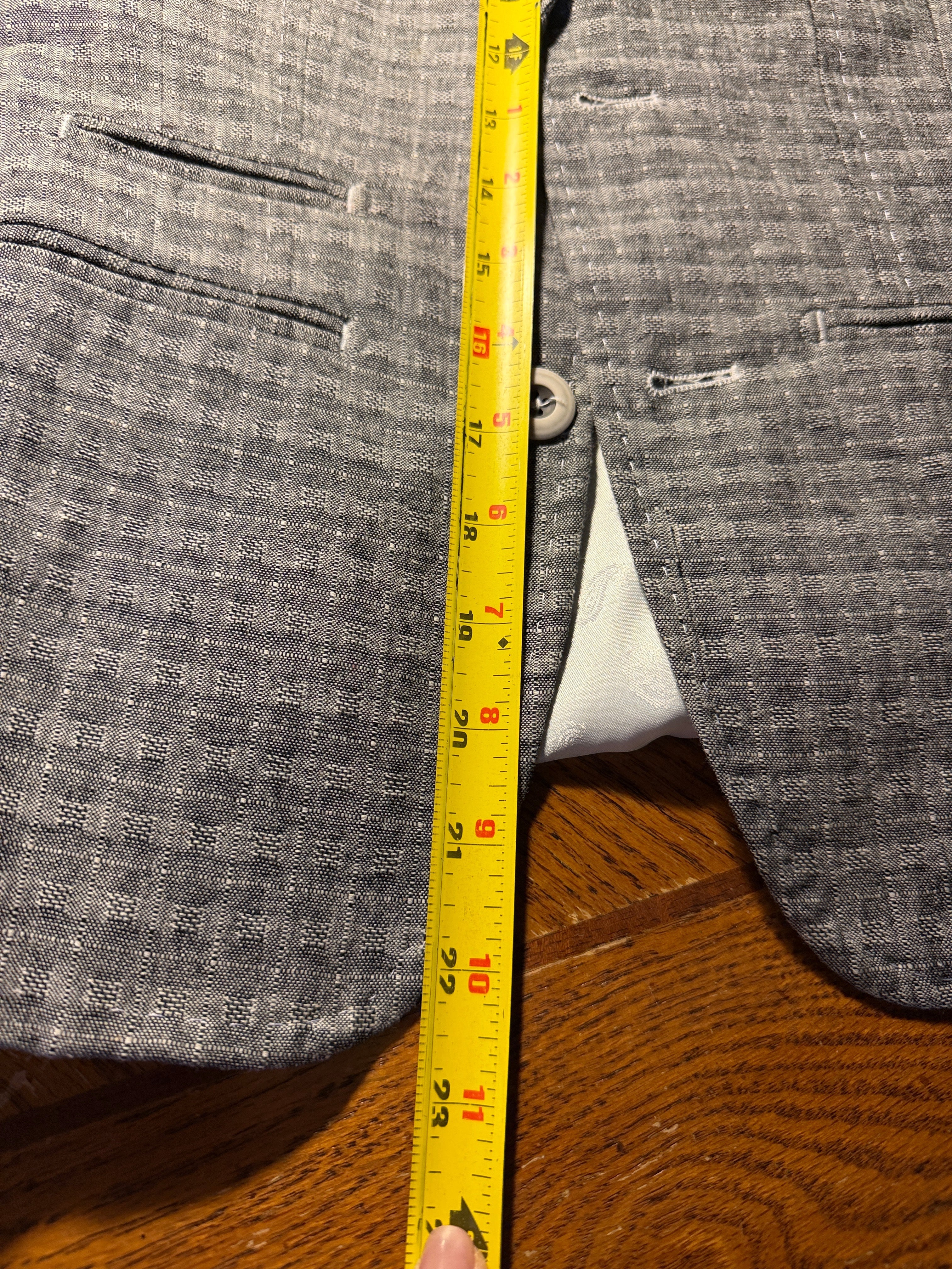 James Morgan Boys' Gray Linen Blazer – Size 7