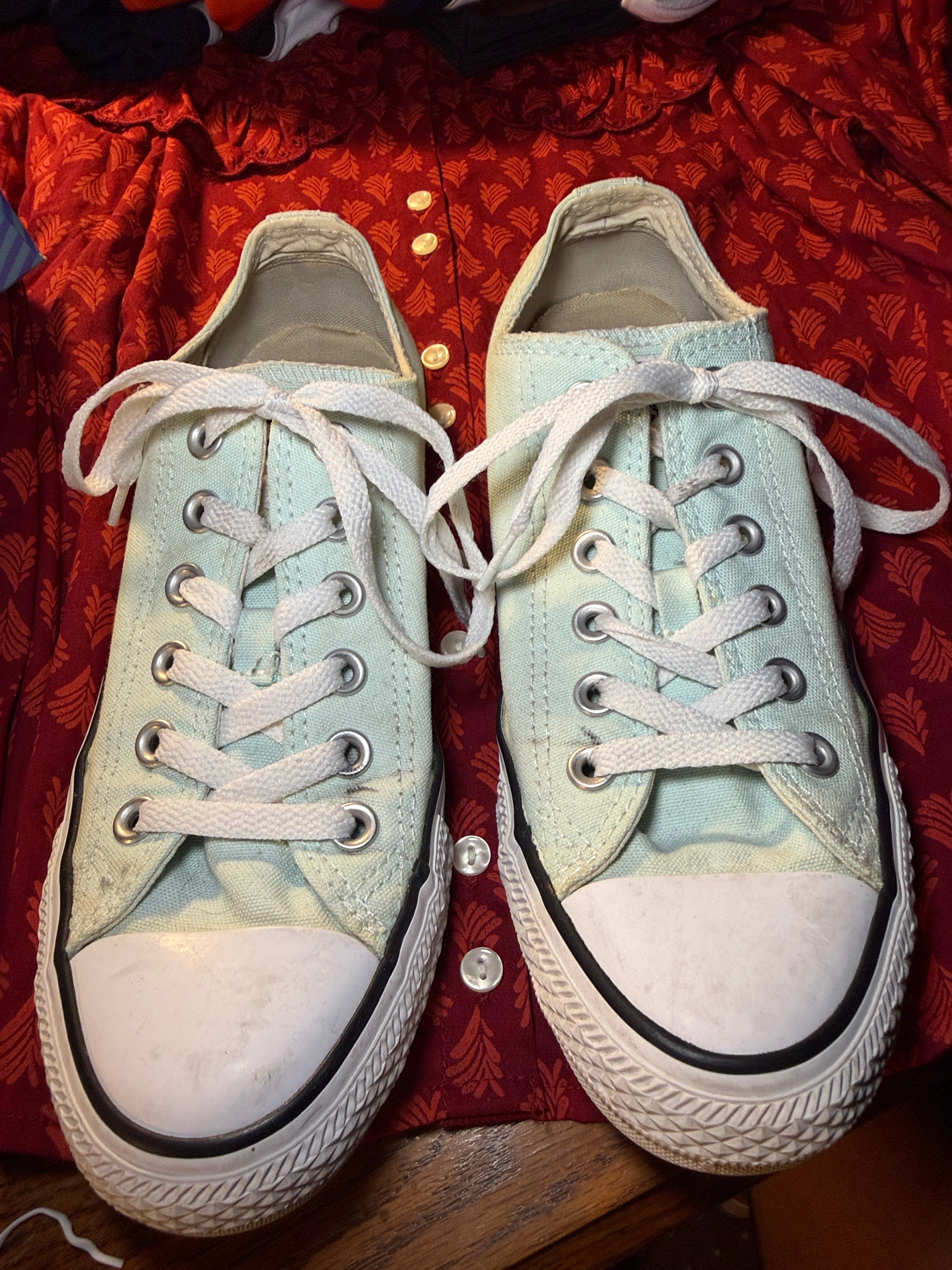 Converse Chuck Taylor All Star Platform Low Top Sneakers – Mint Blue Women’s sz 8