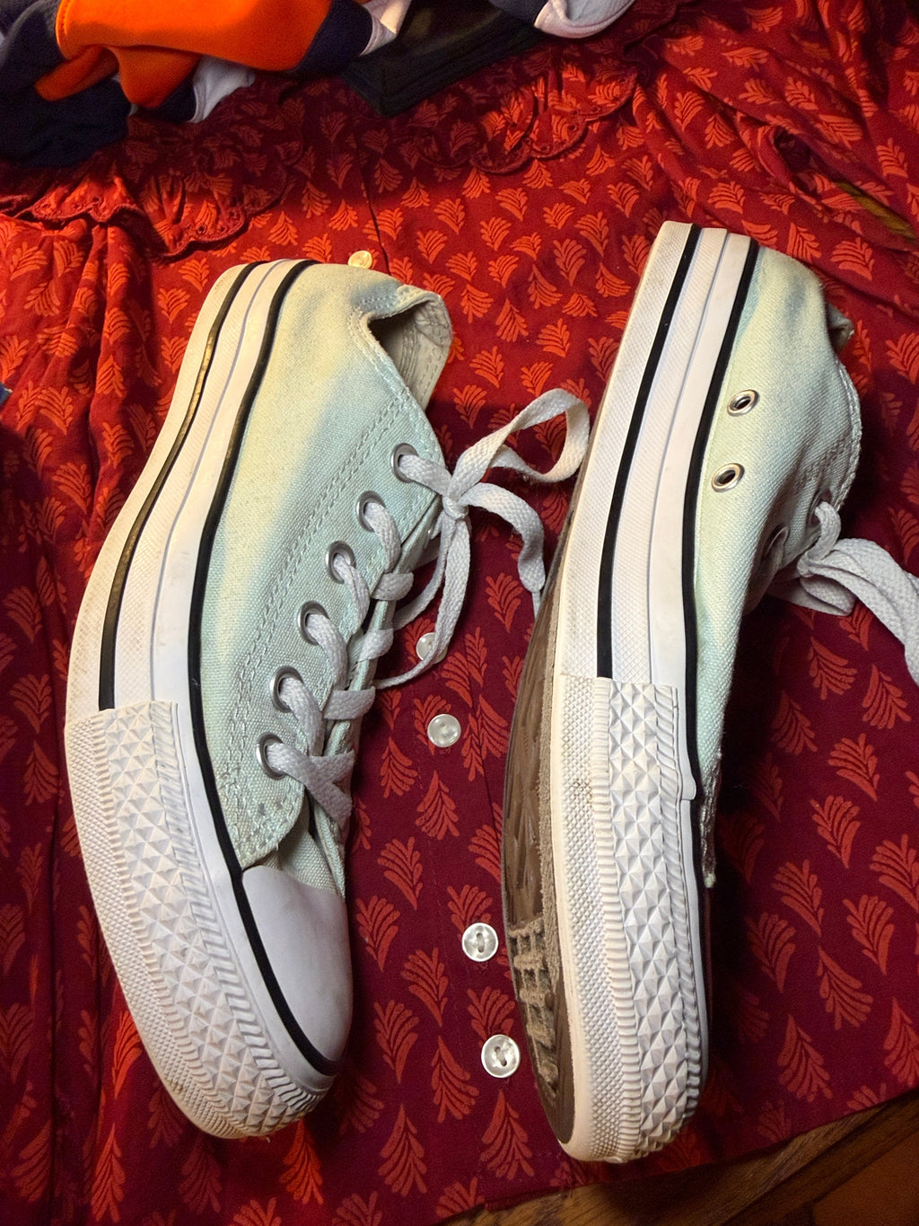Converse Chuck Taylor All Star Platform Low Top Sneakers – Mint Blue Women’s sz 8