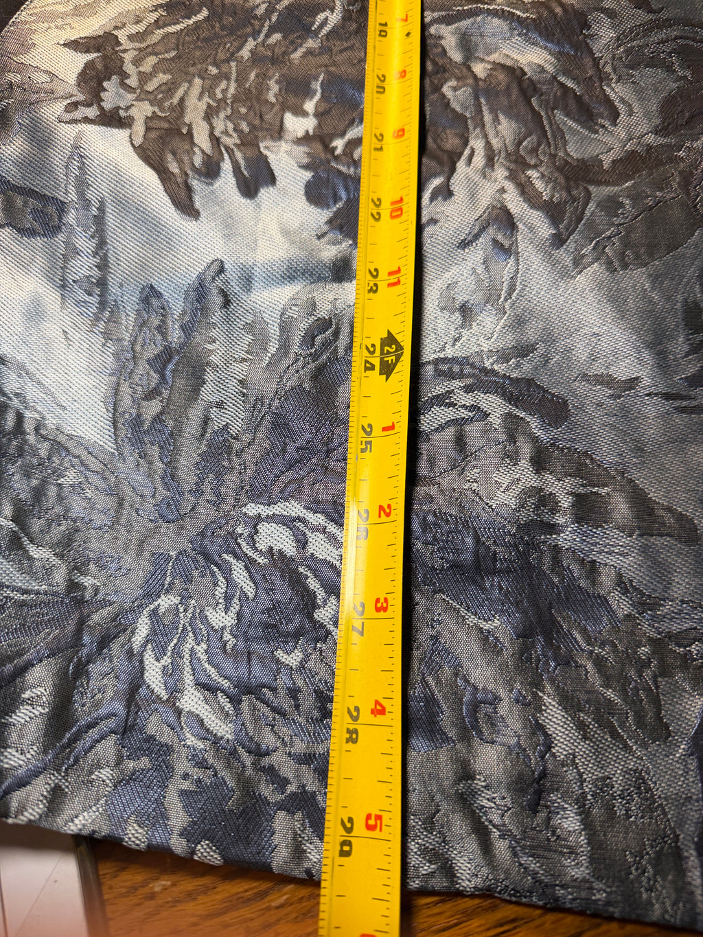 Chico's Silver Blue Jacquard Floral Coat Jacket – Size 00P (US 0/2P)