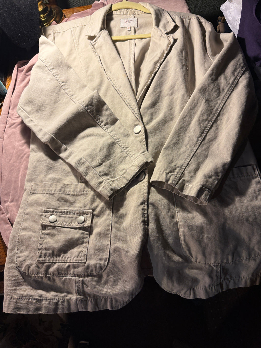 Curve Appeal Linen Blazer Jacket – Size L