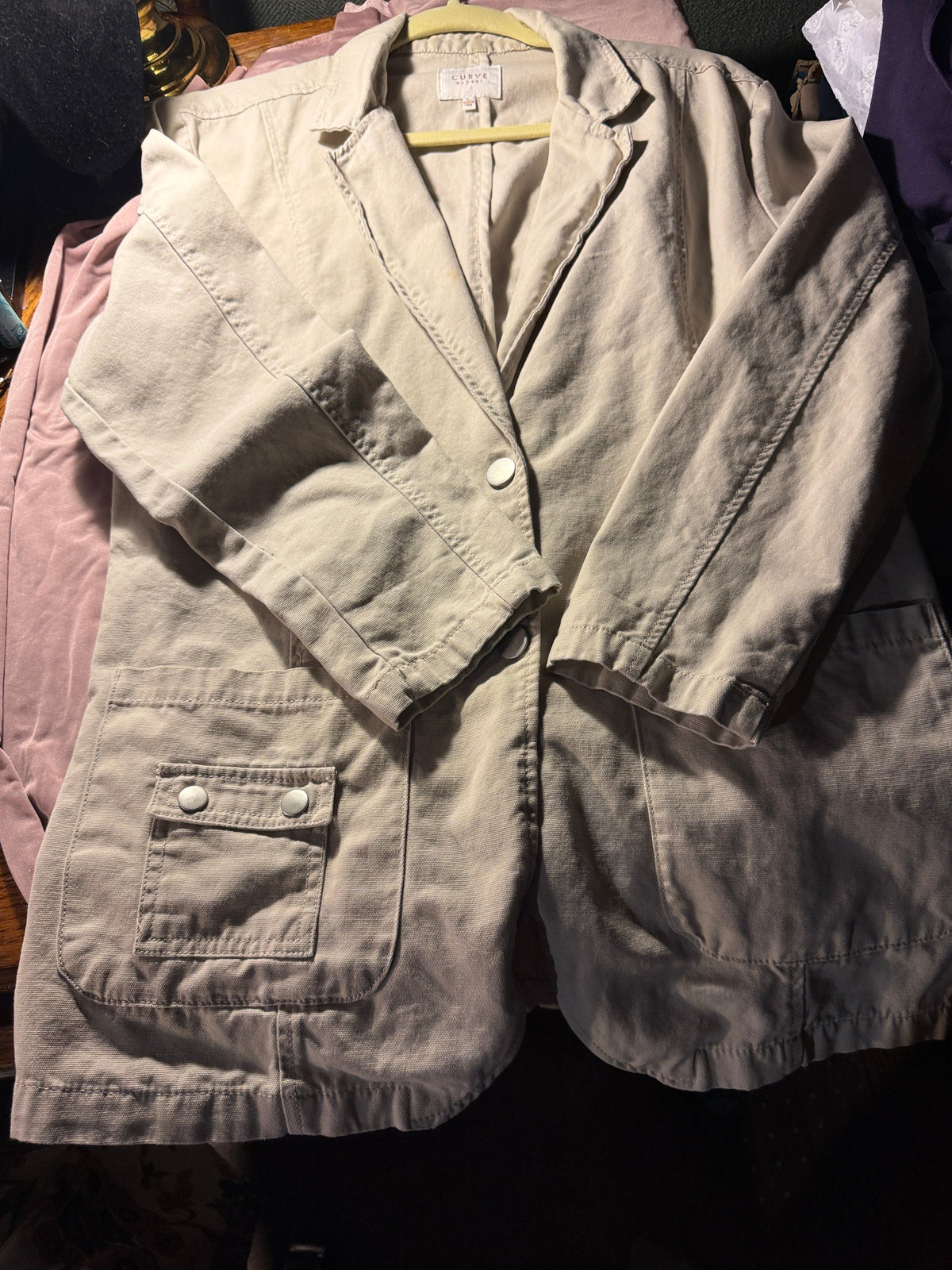 Curve Appeal Linen Blazer Jacket – Size L