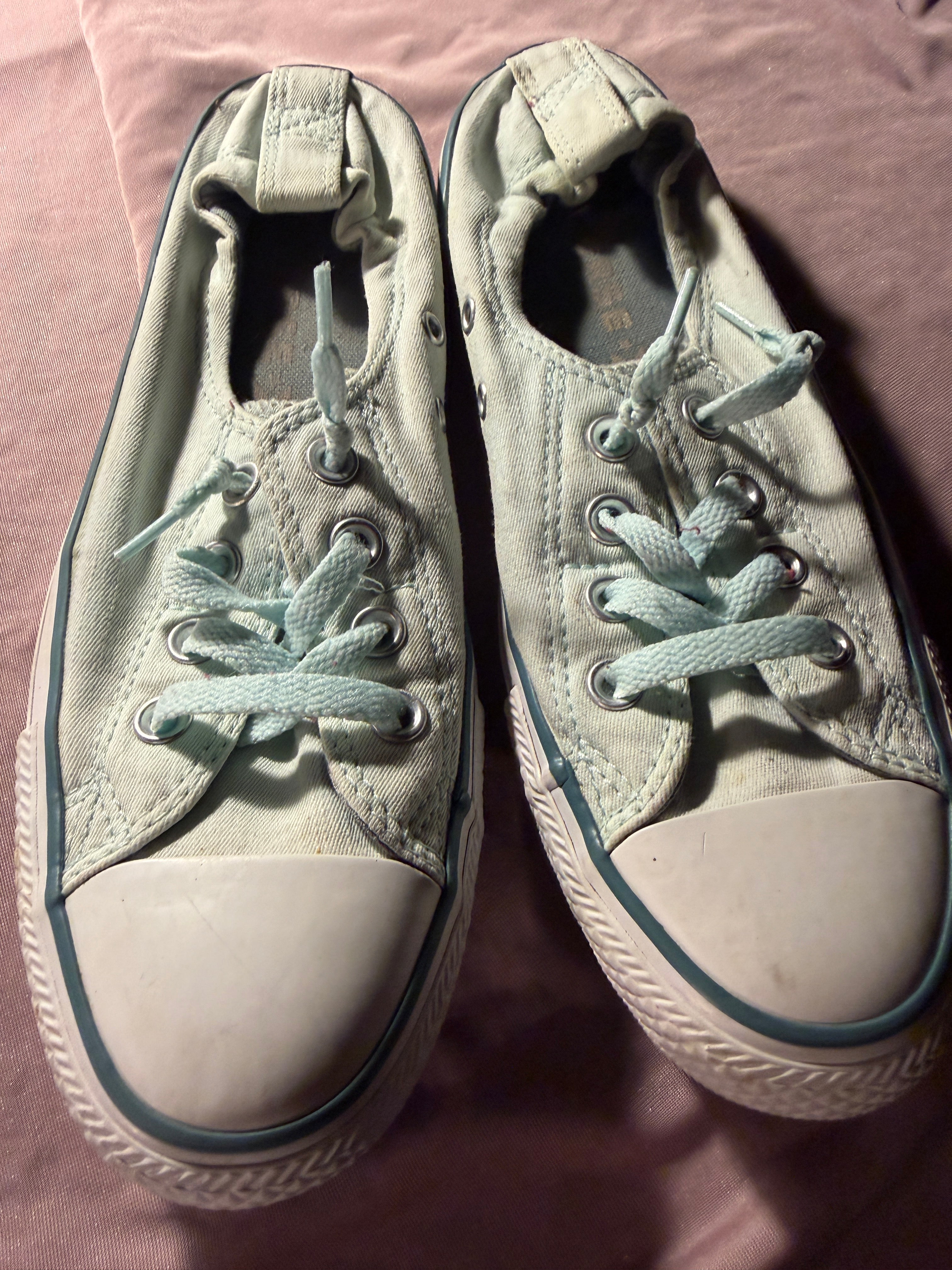 Converse Chuck Taylor All Star Low Top Sneakers – Women's 8.5 Mint Blue