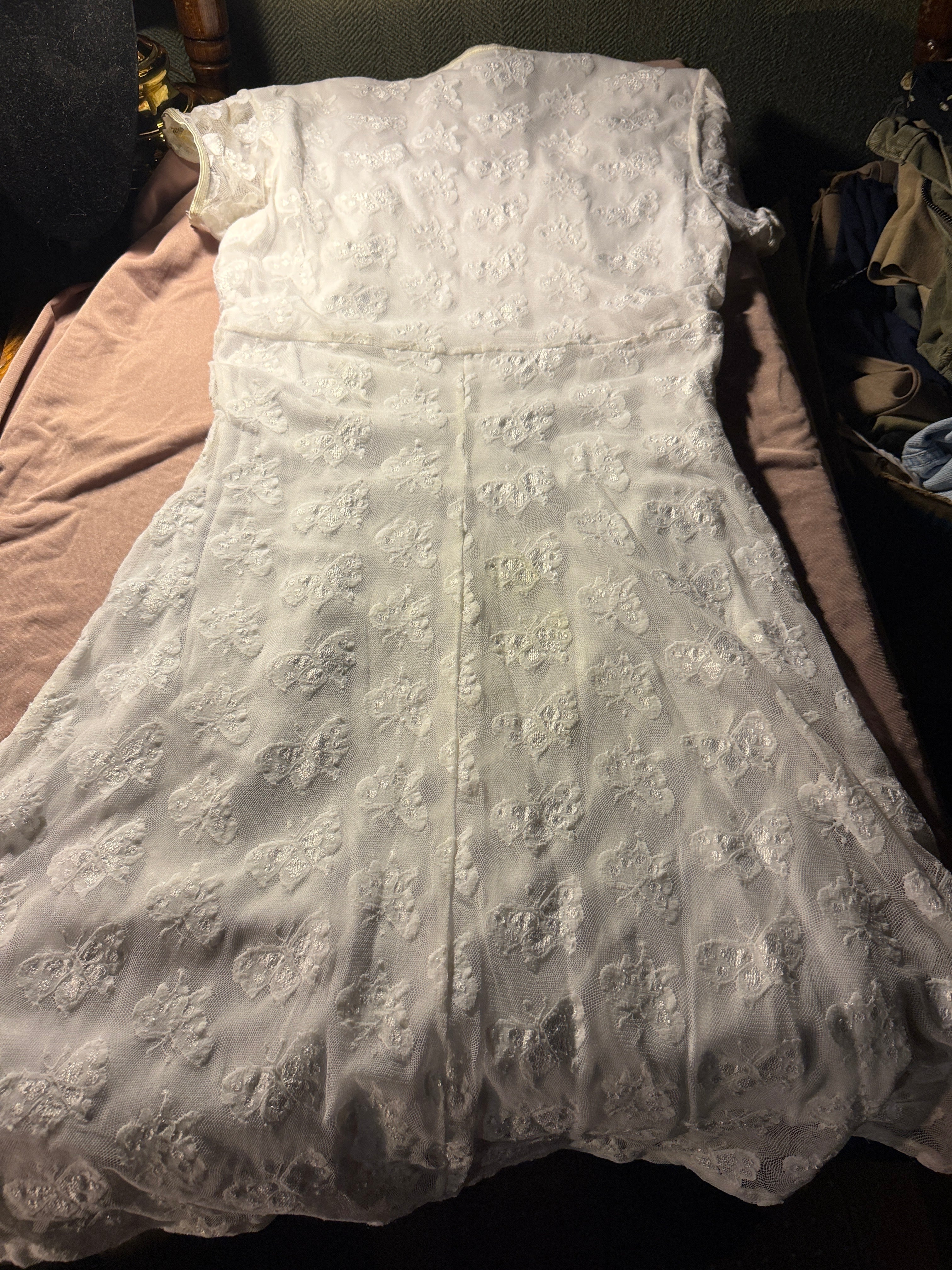 Breakin' Loose White Floral Lace Overlay Dress – Size 5/6