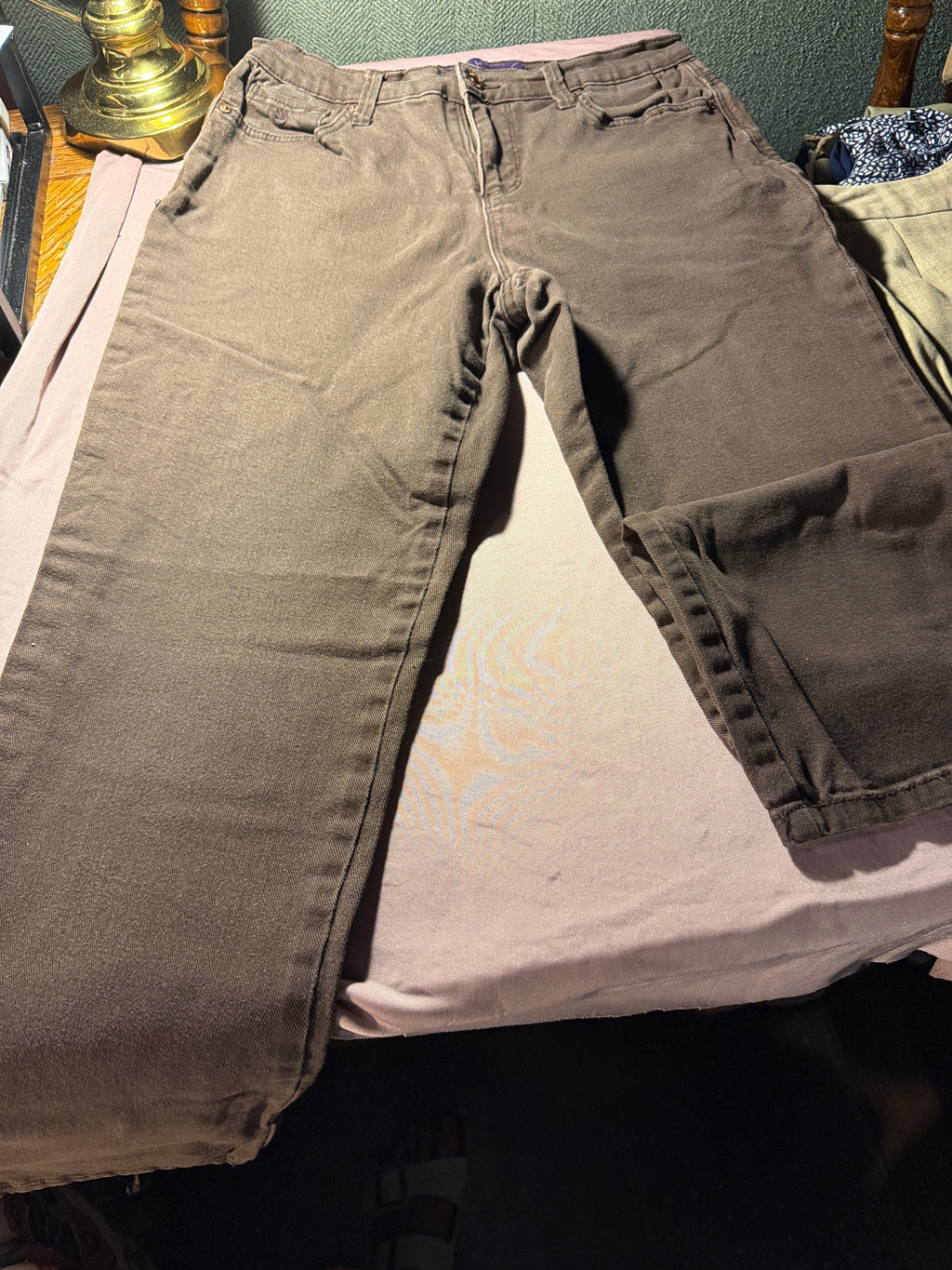 Gloria Vanderbilt Taupe Brown Straight Leg Jeans – Size 8