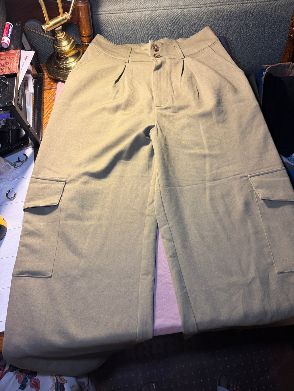 And Now This Khaki Wide-Leg Cargo Pants – Size Small