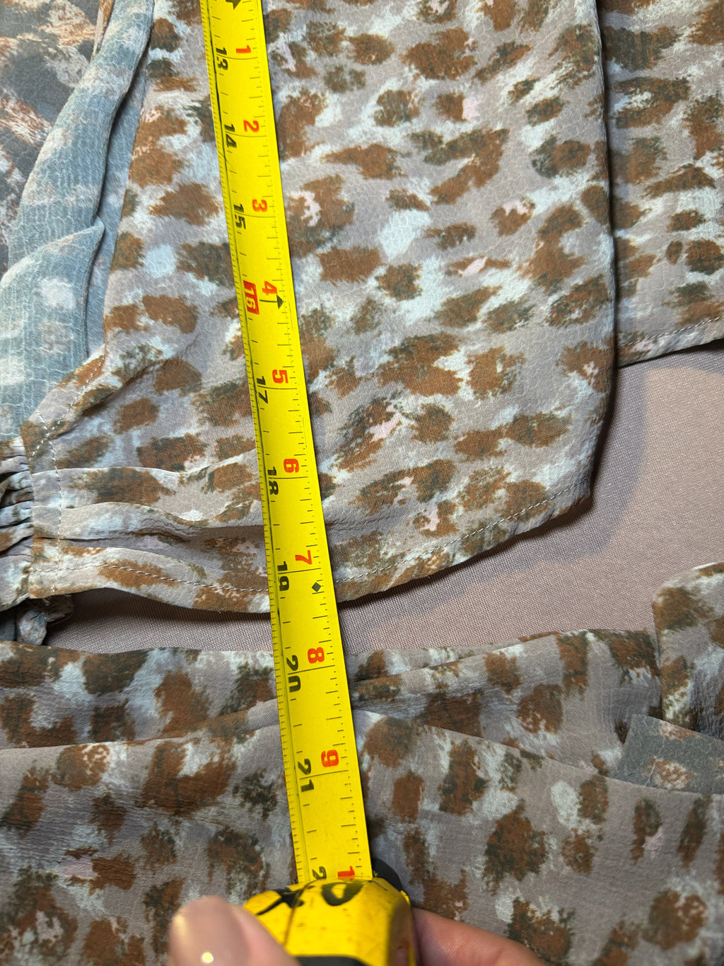 Mystree Leopard Print Chiffon Blouse – Size S
