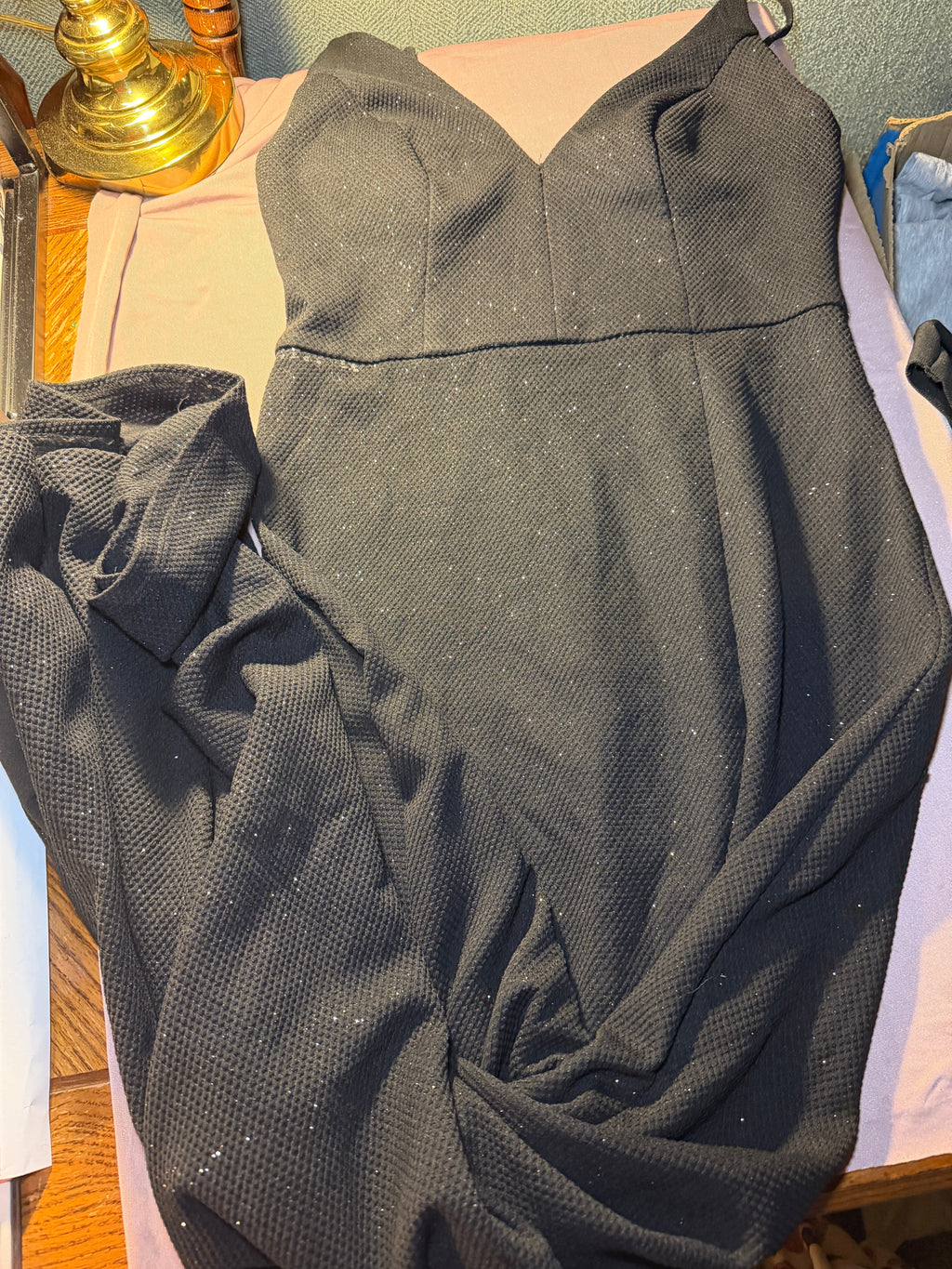 Black Sparkle Strapless Dress – Size 9