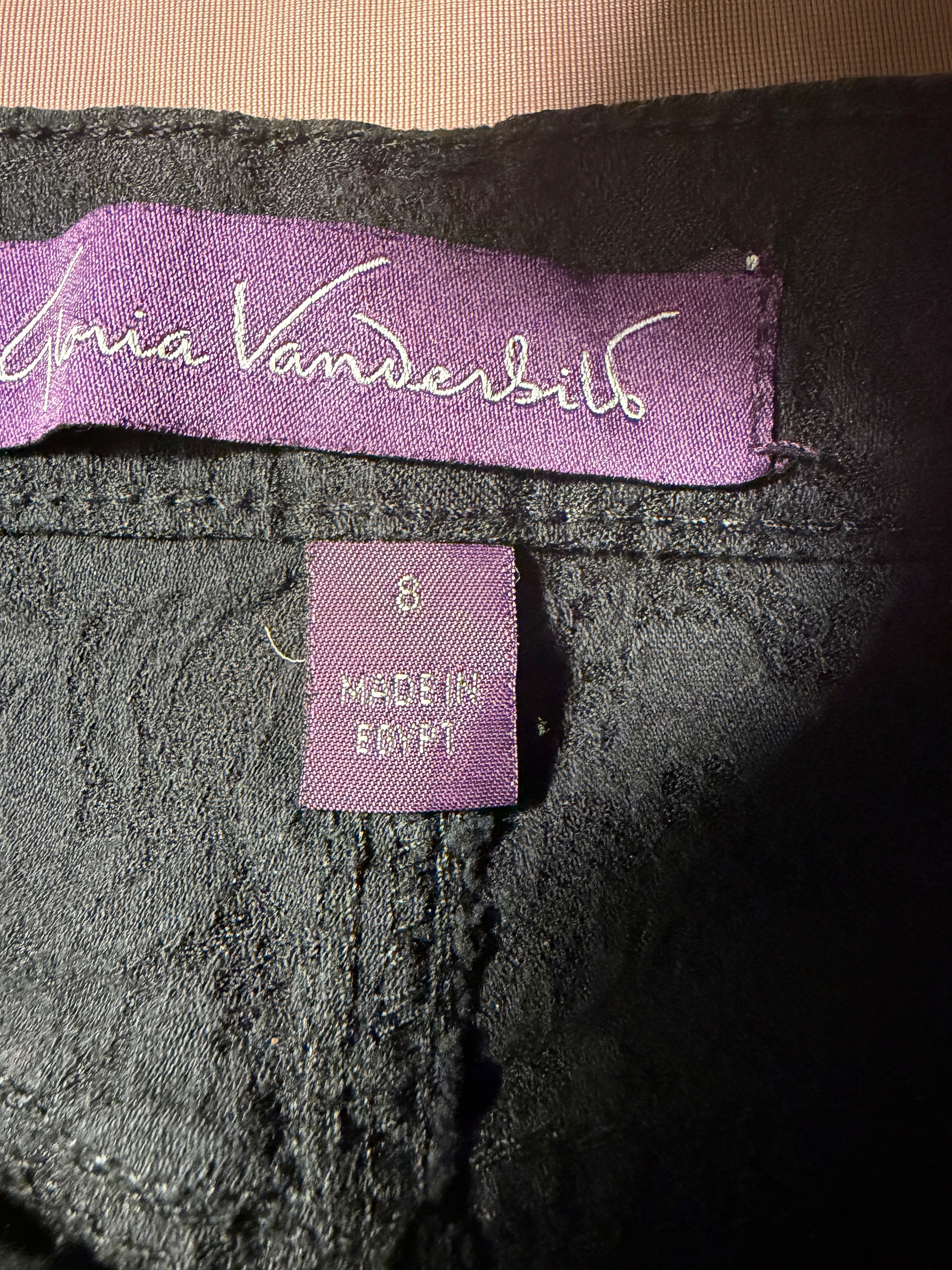 Gloria Vanderbilt Black Baroque Jacquard Jeans – Size 8