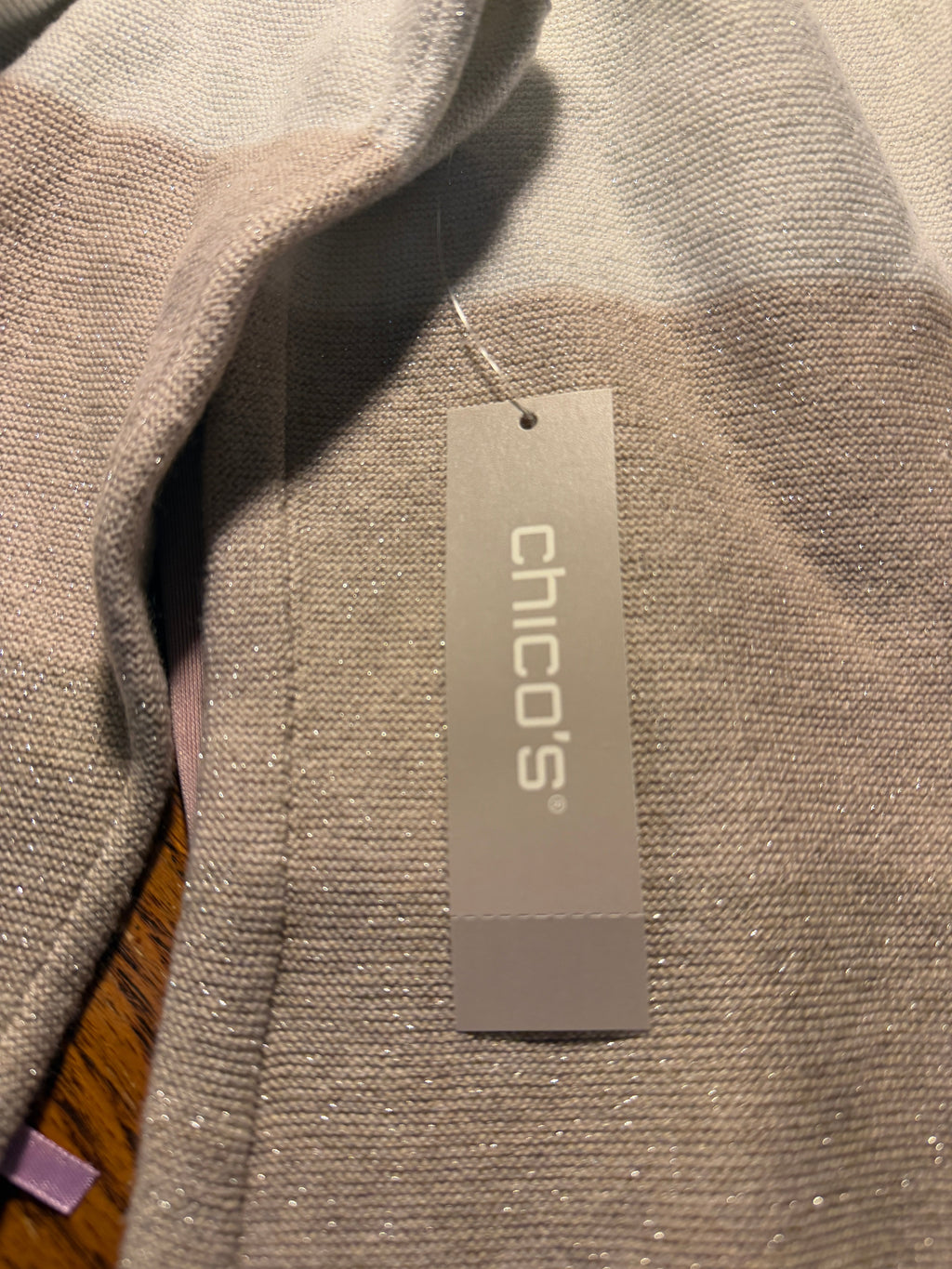 Chico's Ombré Shimmer Open-Front Cardigan – NWT