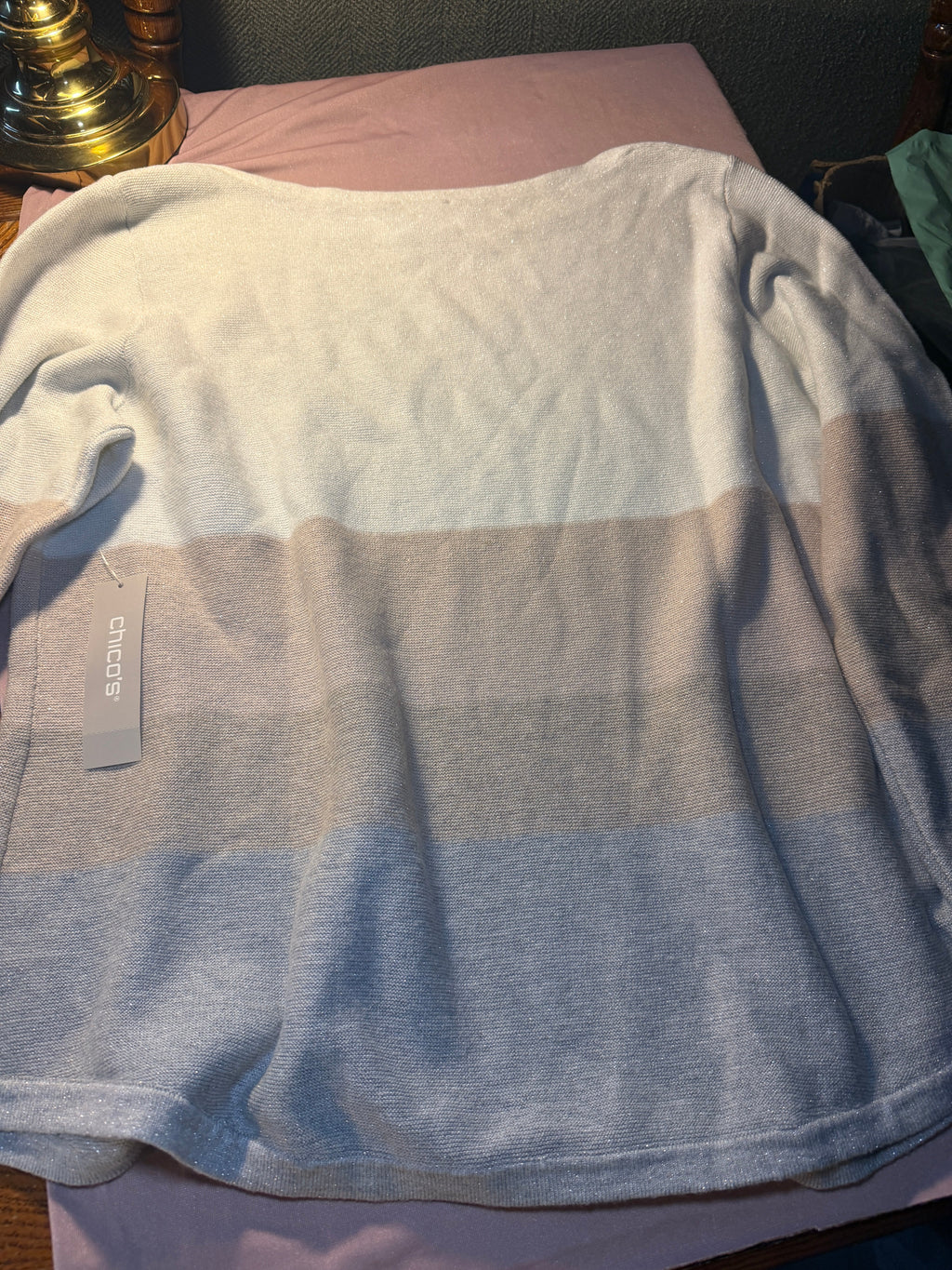 Chico's Ombré Shimmer Open-Front Cardigan – NWT