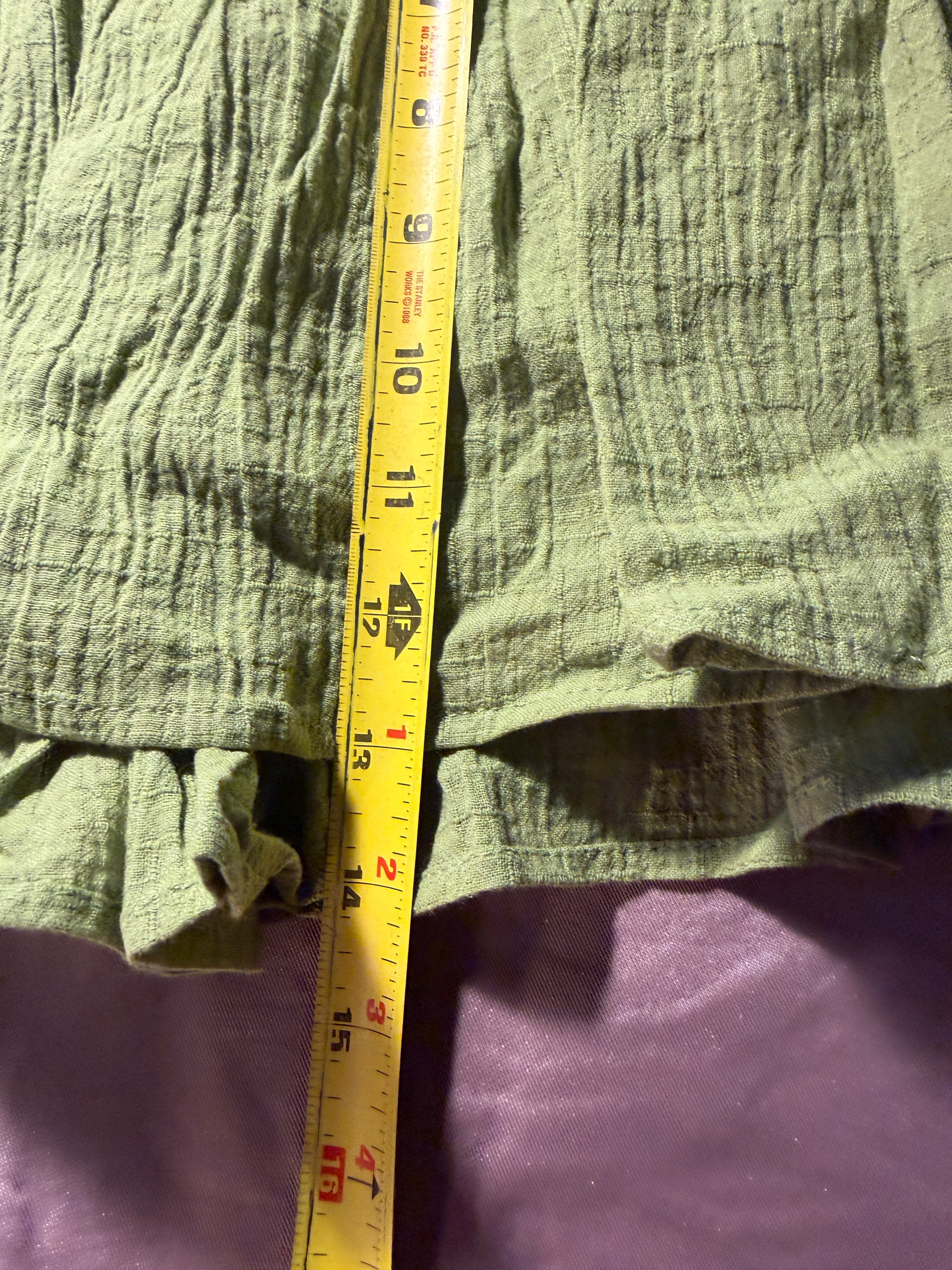 Forever 21 Olive Green Tiered Ruffle Mini Skirt