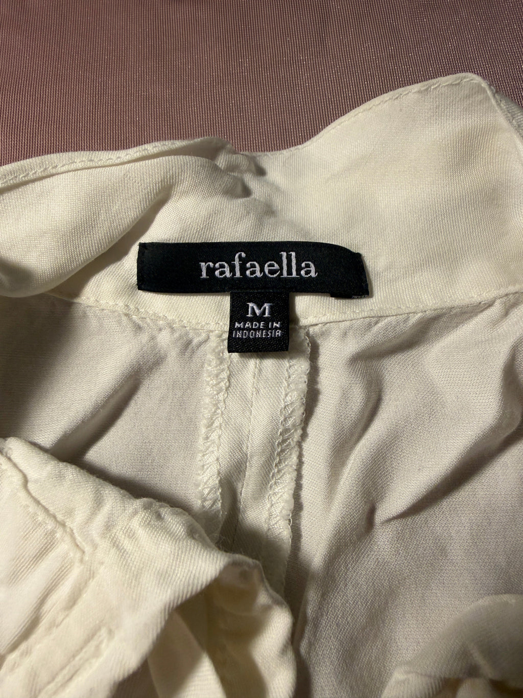 Rafaella Ruffle Front Button-Down Blouse – Size Medium