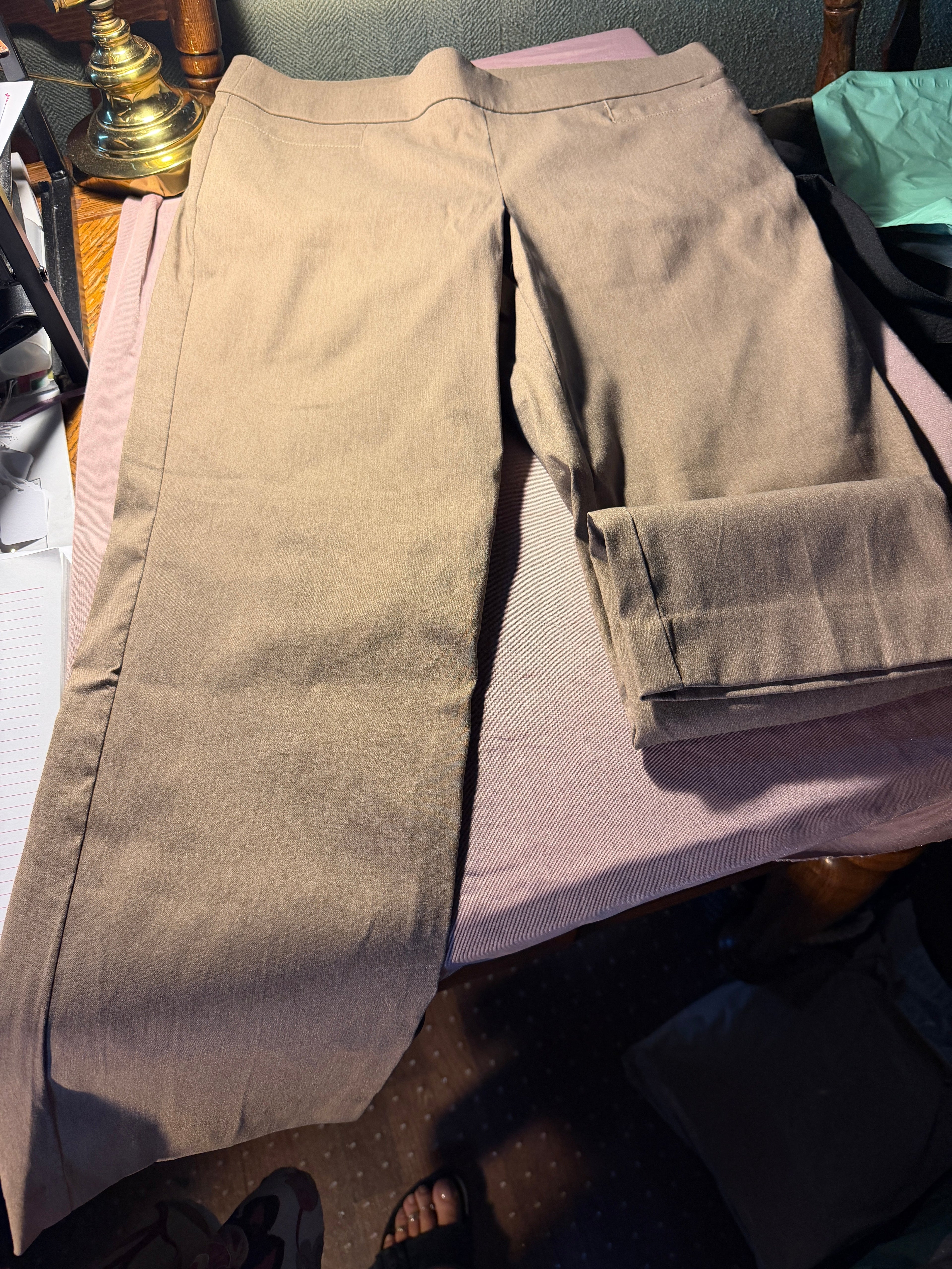 Kim Rogers Petite Khaki Dress Trousers – Size 12P Short