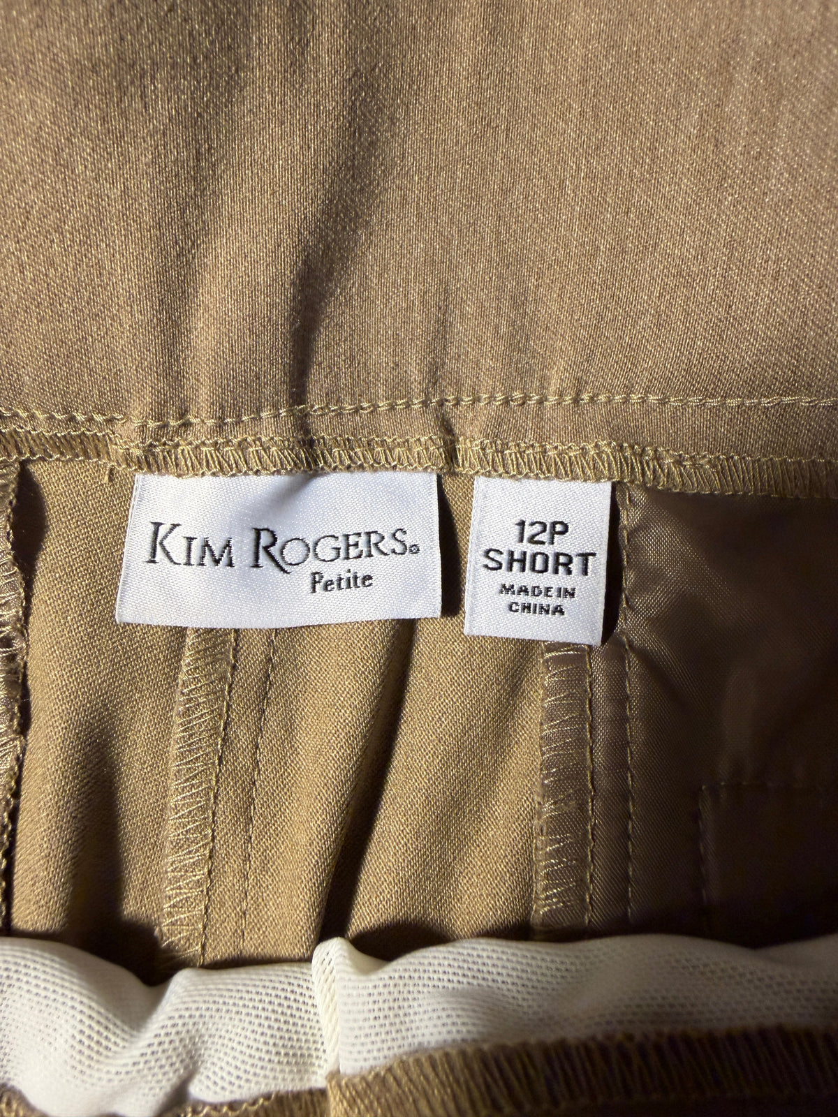 Kim Rogers Petite Khaki Dress Trousers – Size 12P Short