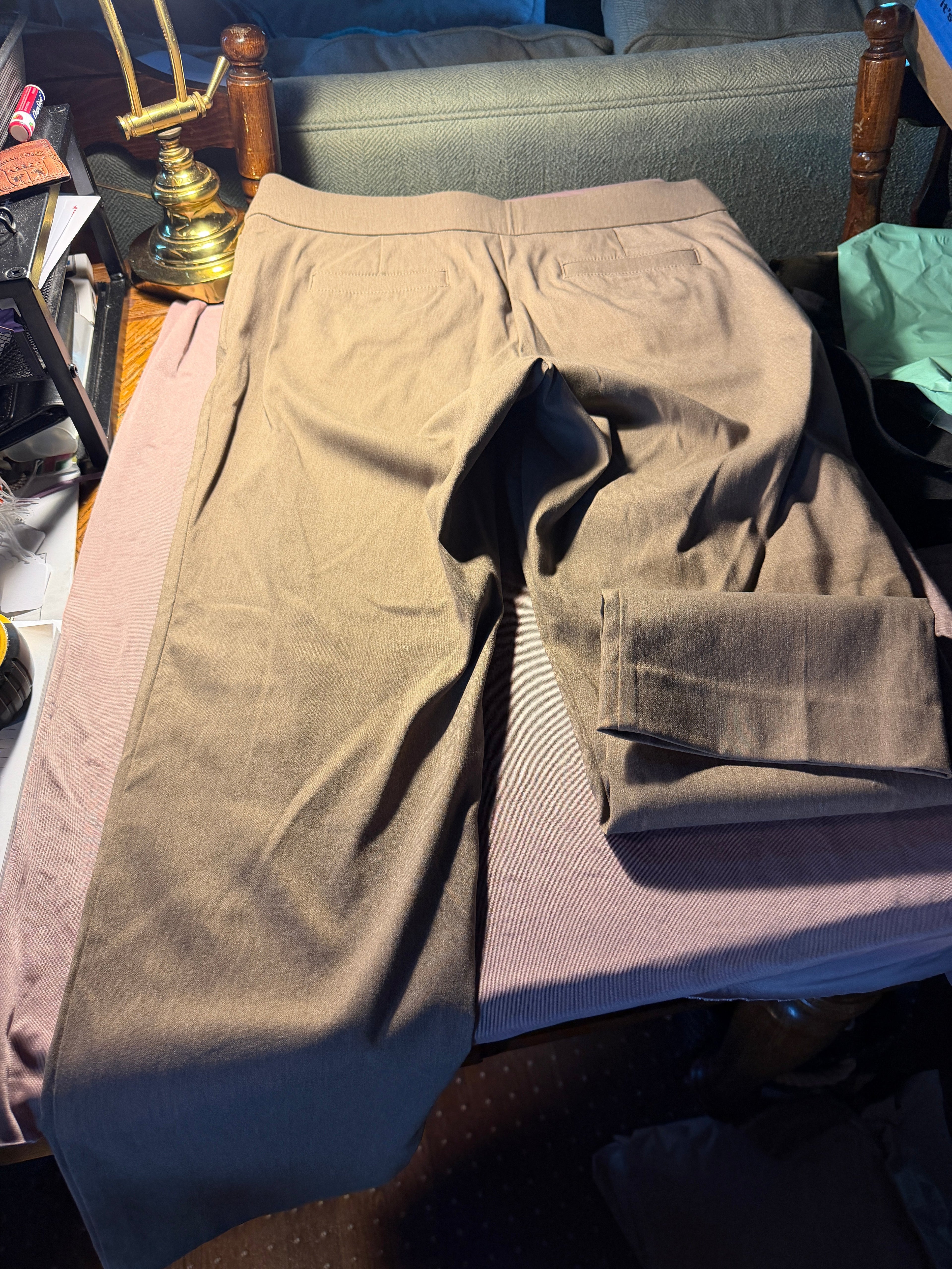 Kim Rogers Petite Khaki Dress Trousers – Size 12P Short