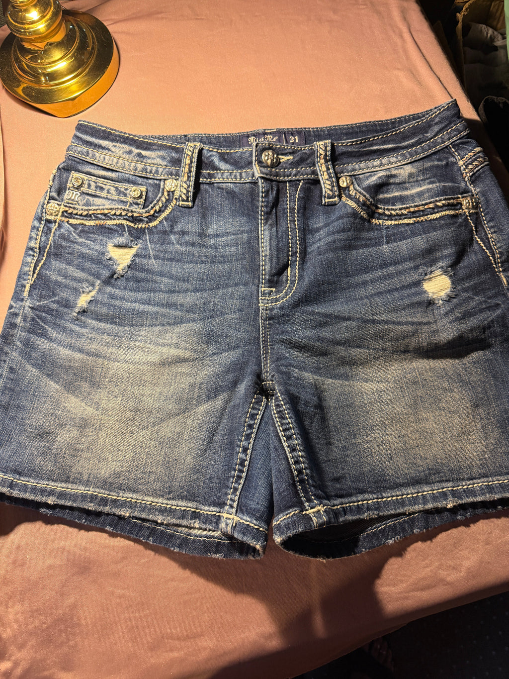 Miss Me Distressed Denim Shorts – Size 31