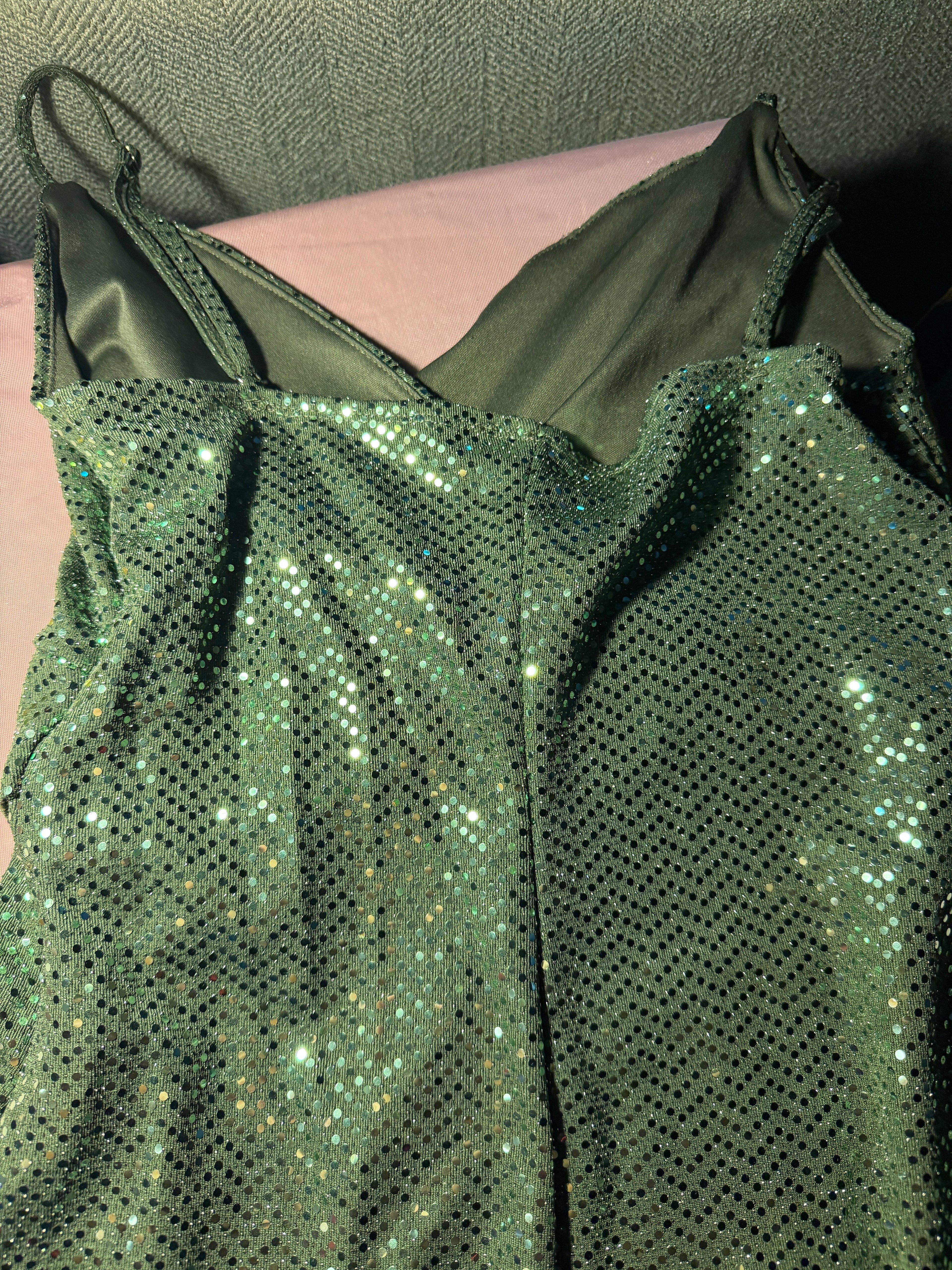Green Sequin Maxi Dress – Size M