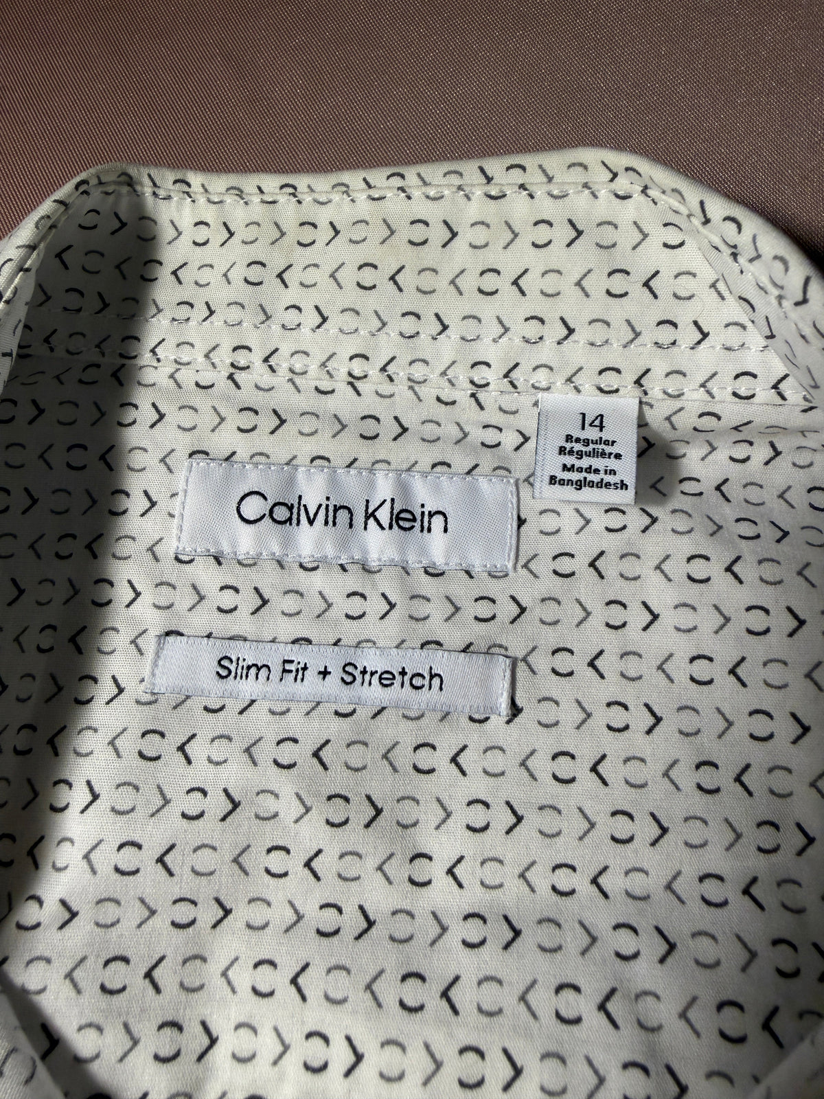 Calvin Klein Slim Fit + Stretch Dress Shirt – Size 14 Regular