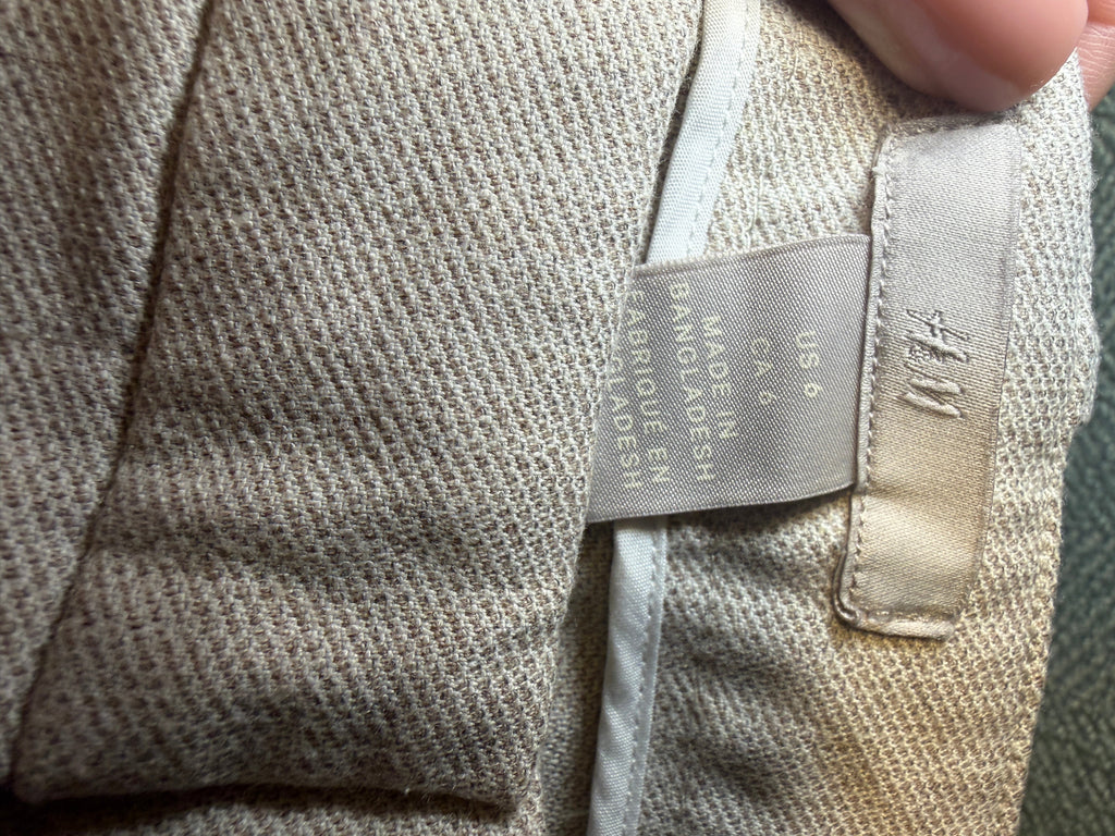 Light Gray Wide-Leg Trousers – Textured Woven, High-Rise