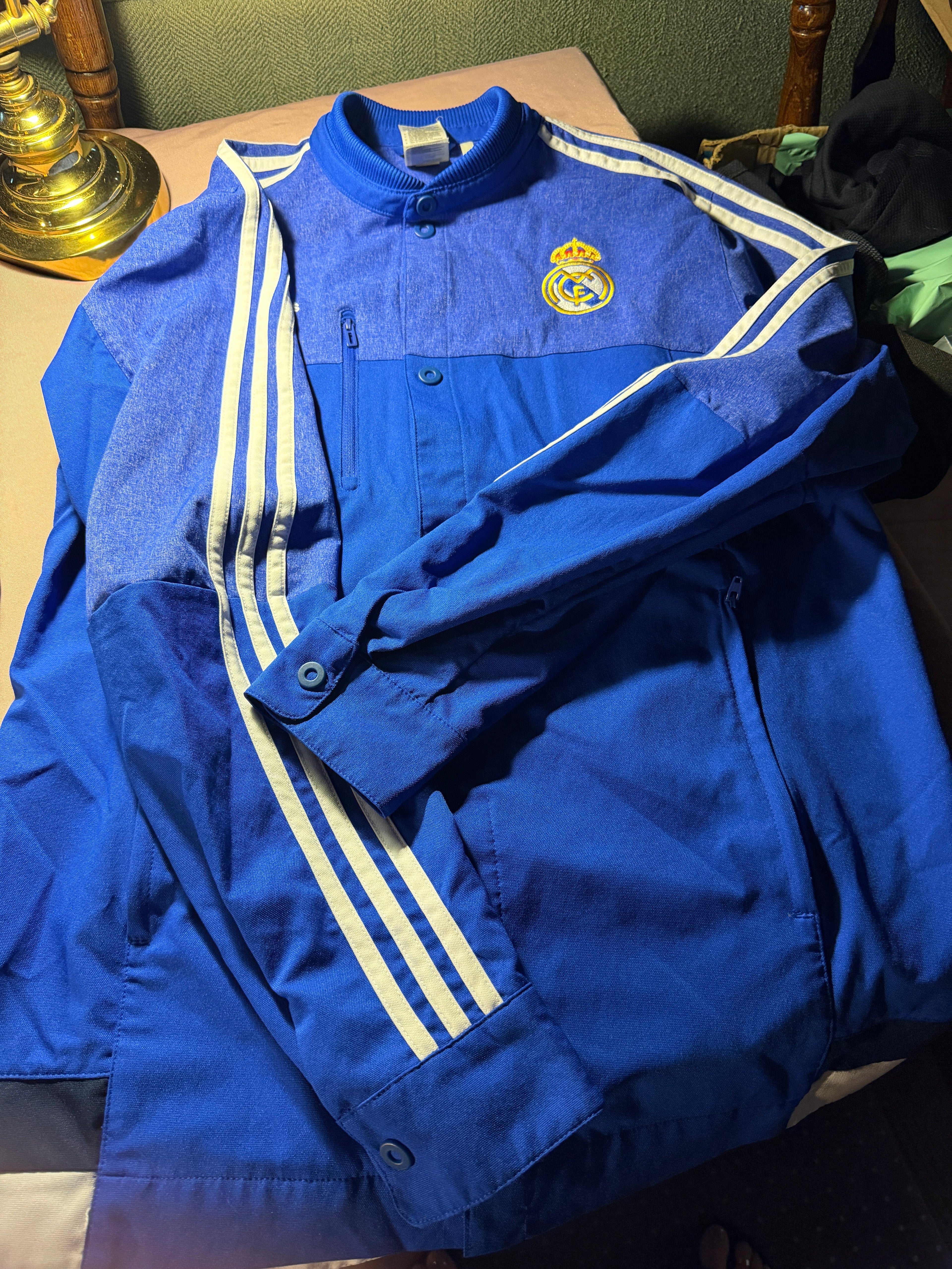 Adidas Real Madrid Track Jacket – Royal Blue, Size M