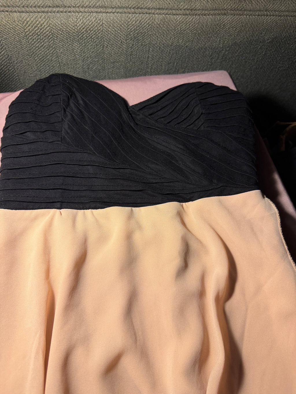Love Culture Two-Tone Strapless Mini Dress