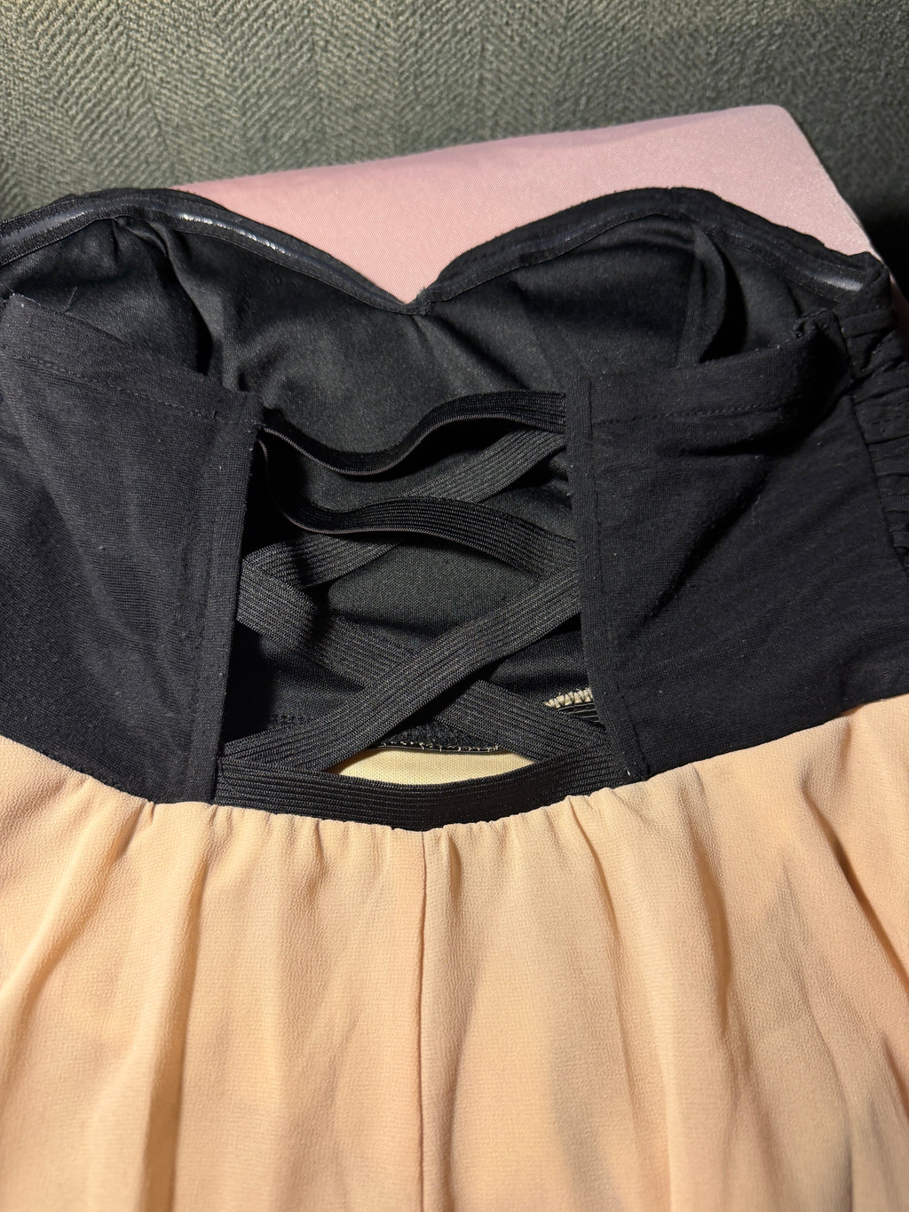 Love Culture Two-Tone Strapless Mini Dress