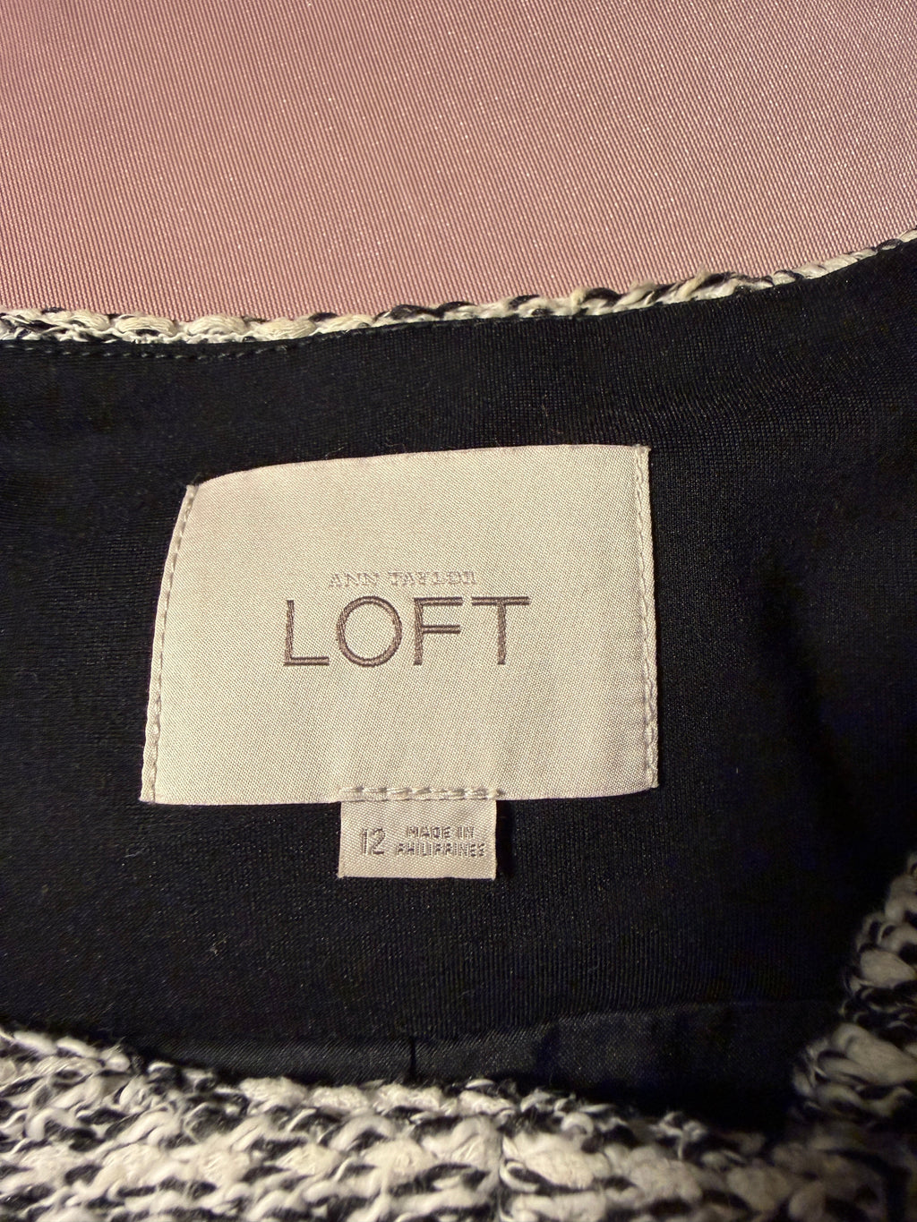 LOFT Ann Taylor Tweed Blazer Jacket - Size 12