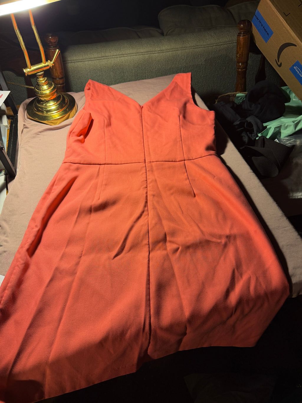 LOFT Coral Sleeveless Mini Dress - Size 4