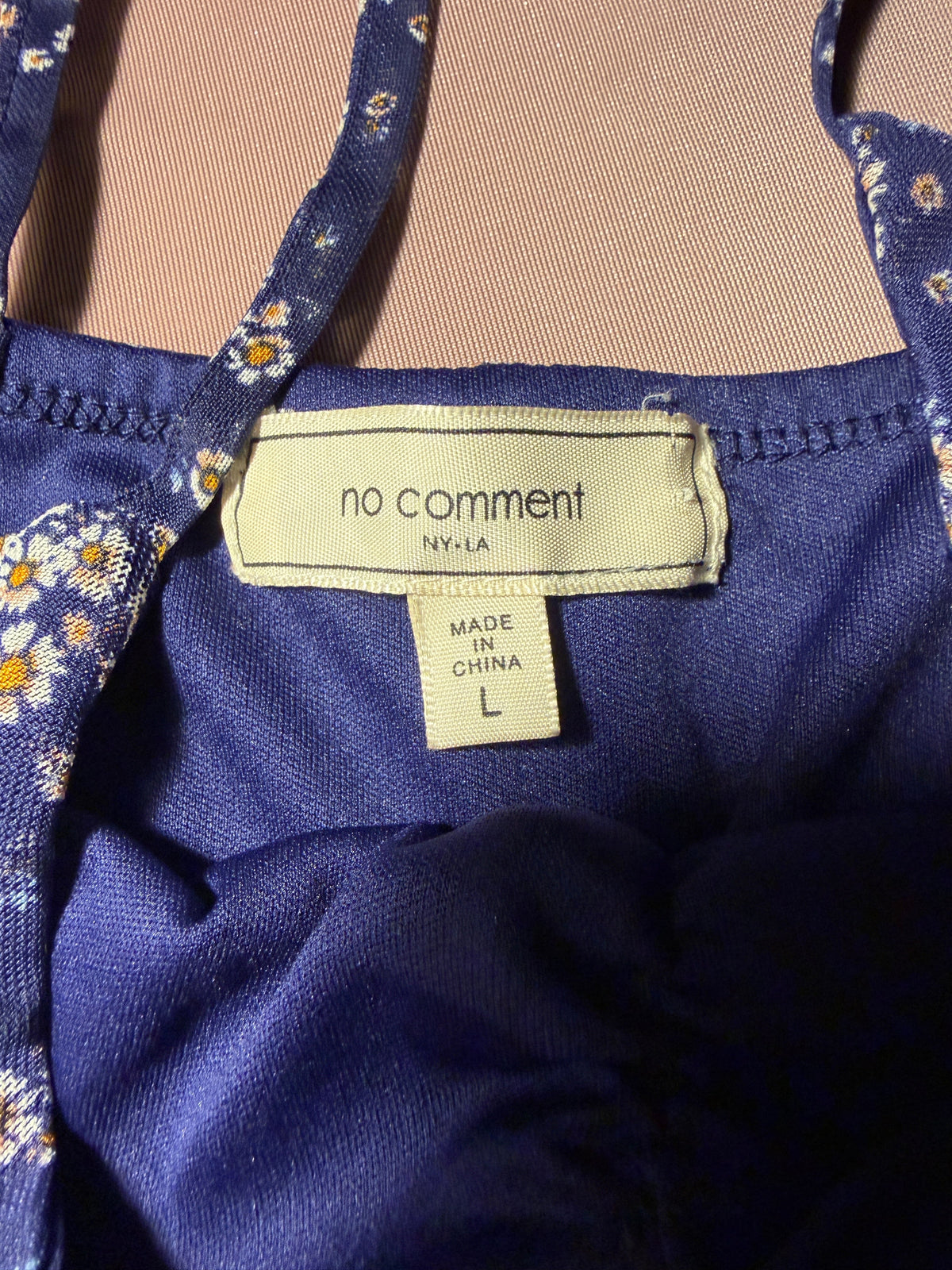 Juniors Large-Blue Daisy Print Ruffle Mini Dress – No Comment NY·LA