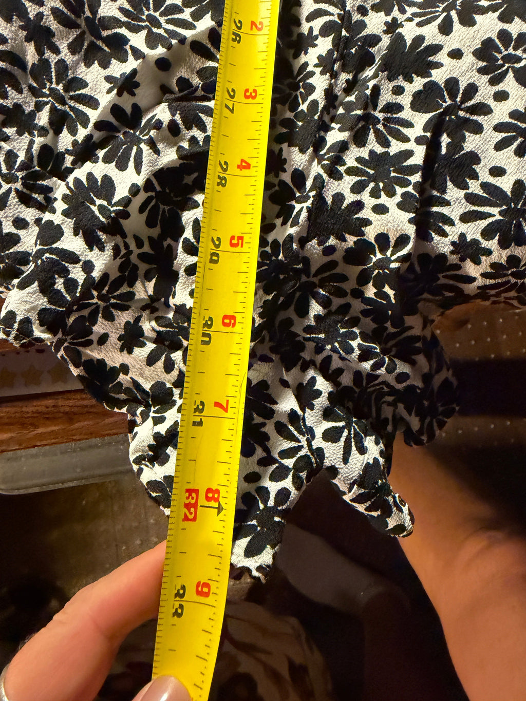 LOFT Black & White Floral Romper – Size 8 (Includes Free Black Tank Top)