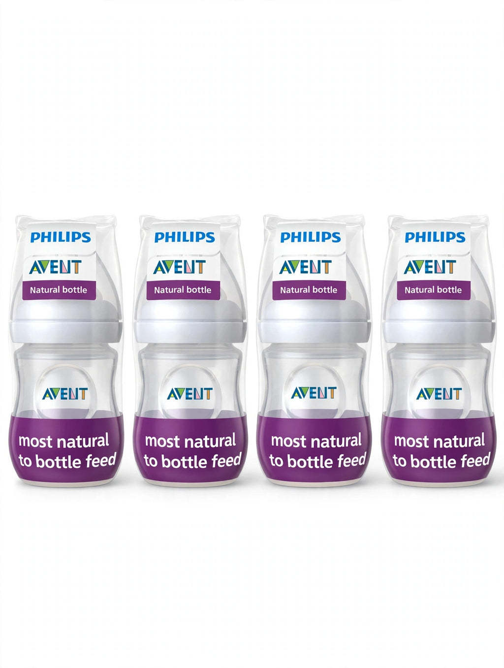 Philips Avent Natural Baby Bottles – 4 oz, 4-Pack