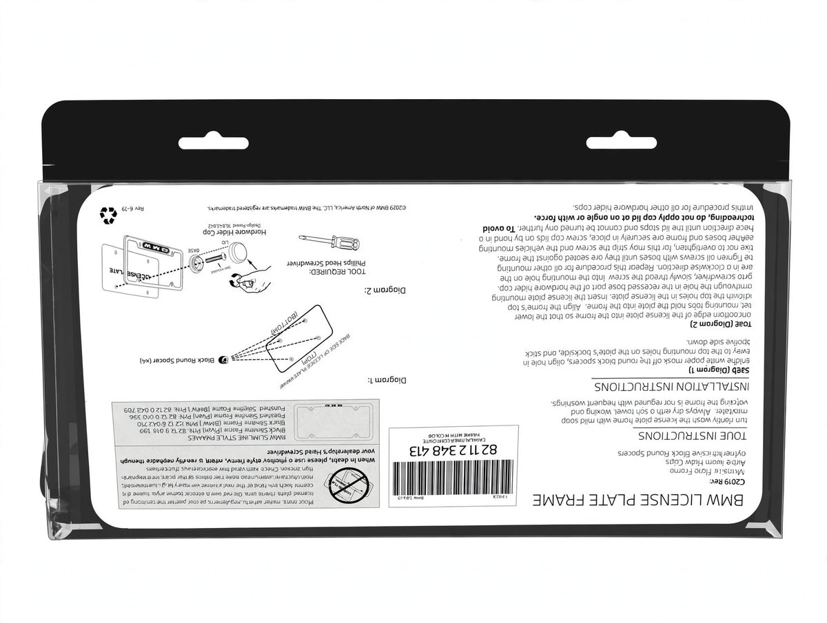 Original BMW Carbon Fiber License Plate Frame – Universal Fit