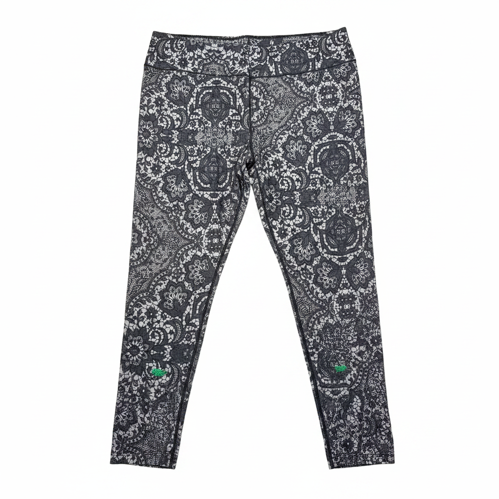 BCG Plus Lace Print Leggings w/ Turtle Embroidery – Size 2X