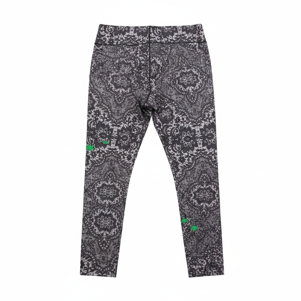BCG Plus Lace Print Leggings w/ Turtle Embroidery – Size 2X
