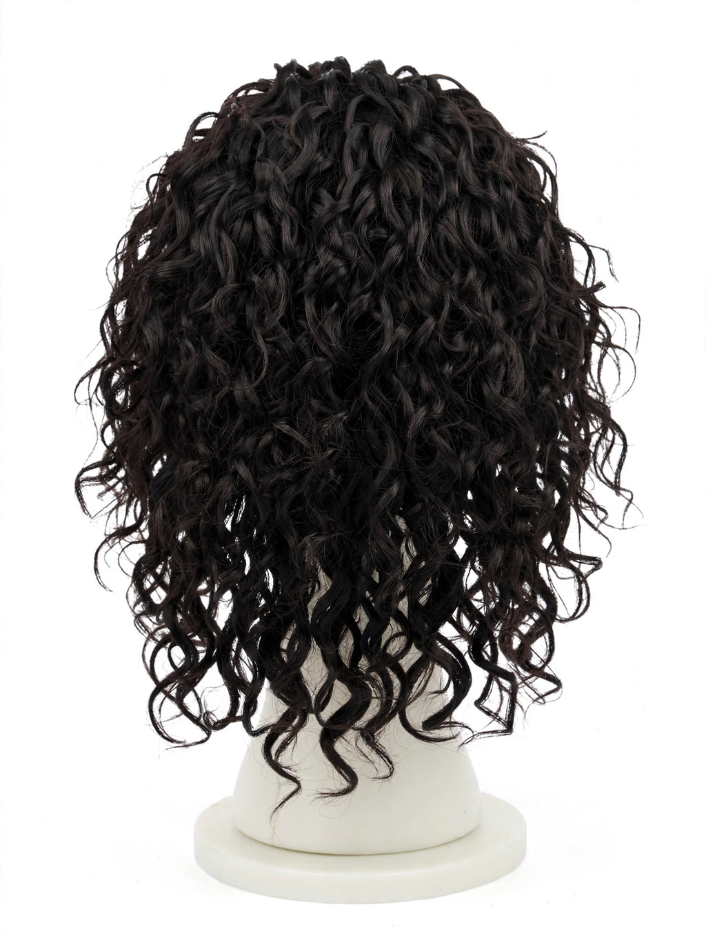 Long Black Curly Wig — Perfect for Halloween Costume