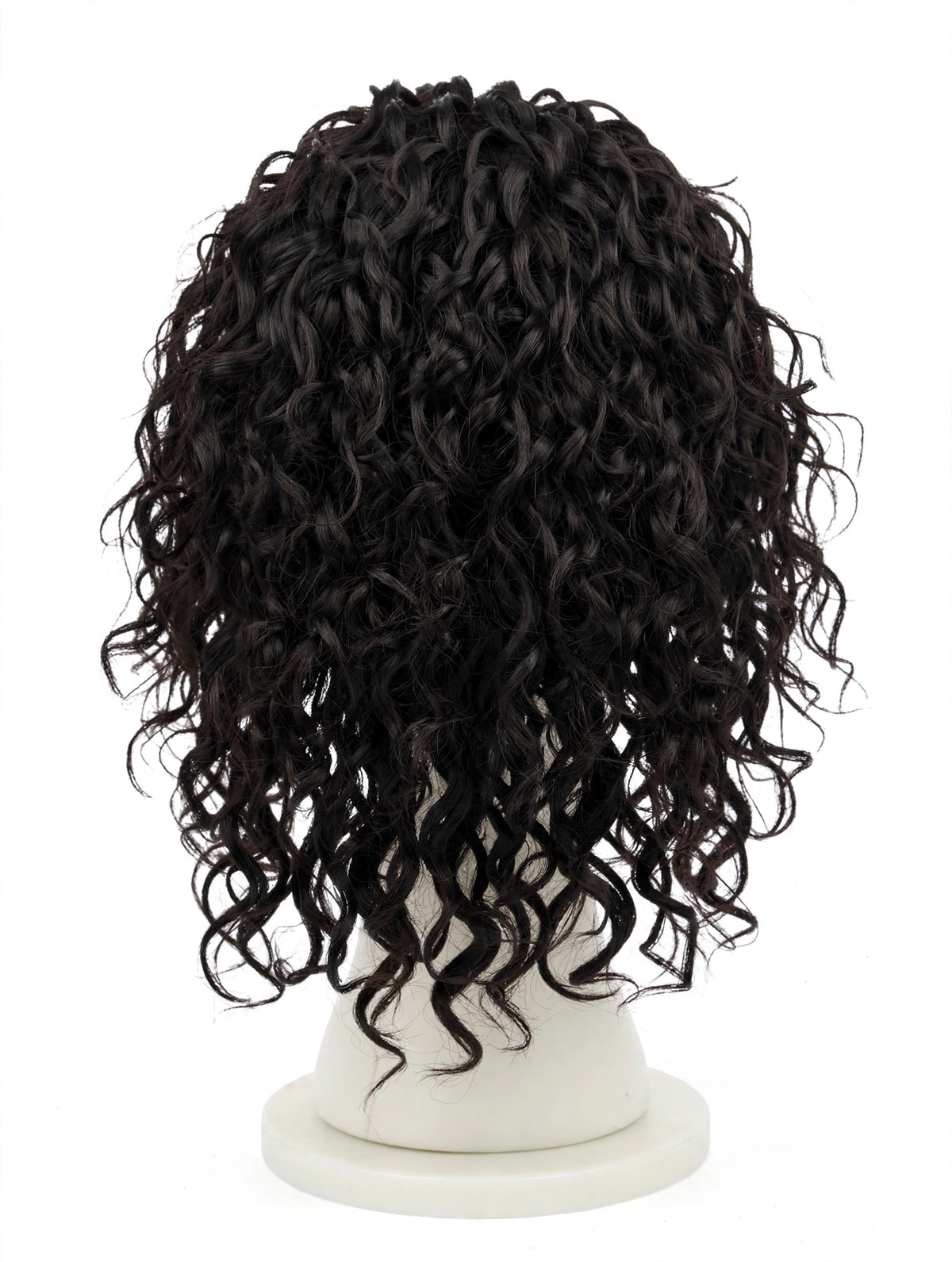 Long Black Curly Wig — Perfect for Halloween Costume