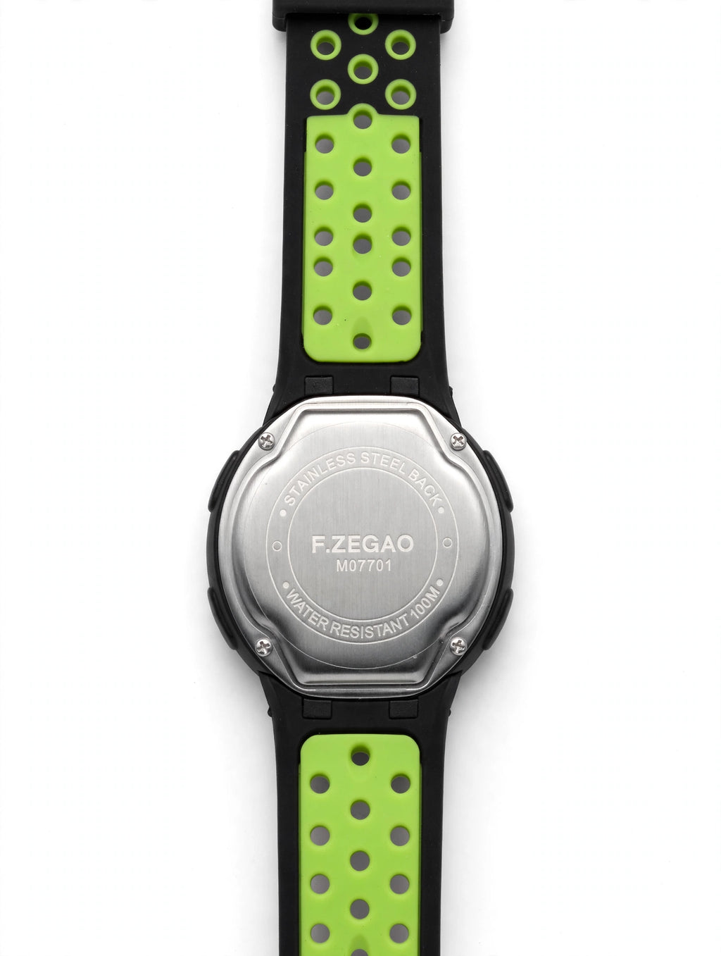 F.ZEGAO Digital Sports Watch – Black & Neon Green