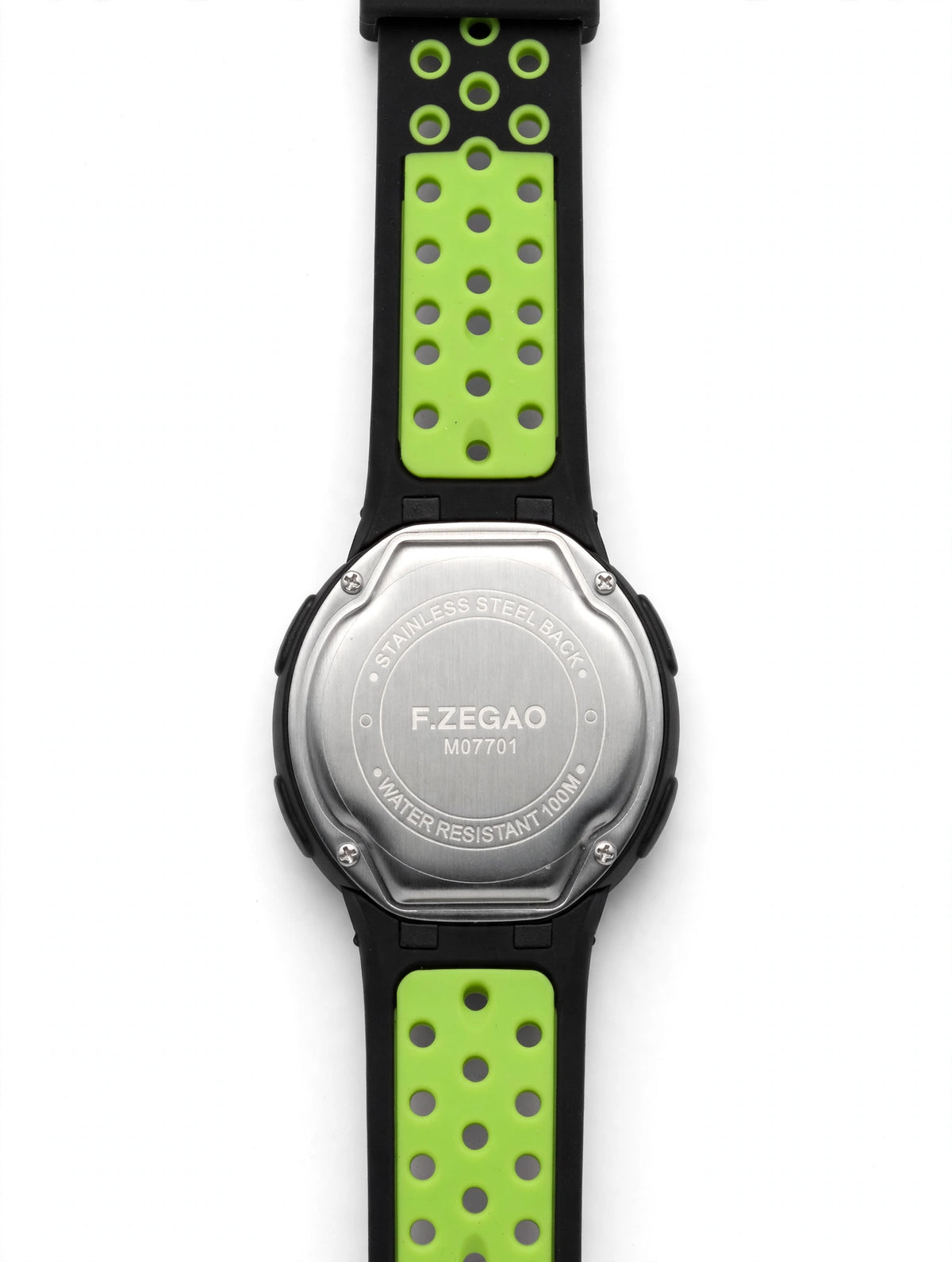 F.ZEGAO Digital Sports Watch – Black & Neon Green