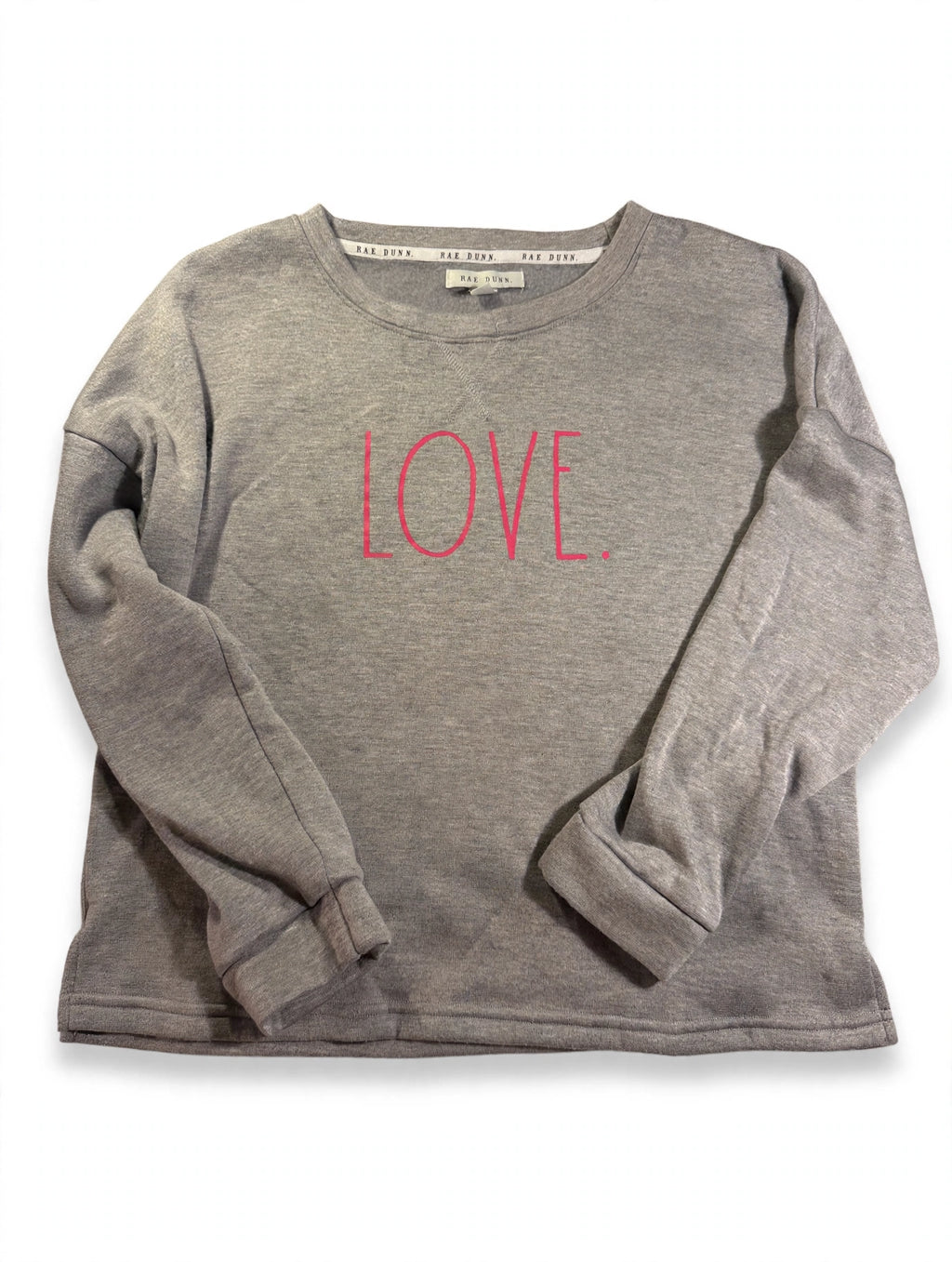 Rae Dunn Gray "LOVE." Long-Sleeve Sweatshirt