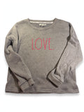 Rae Dunn Gray "LOVE." Long-Sleeve Sweatshirt