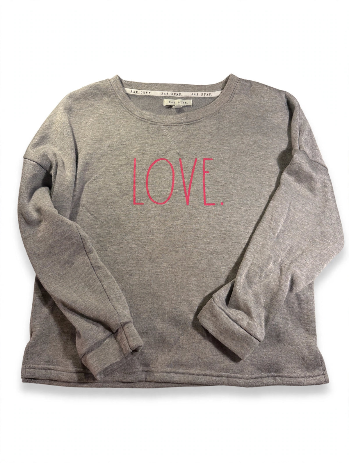 Rae Dunn Gray "LOVE." Long-Sleeve Sweatshirt