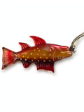 Glass Fish Christmas Ornament - Red Spotted Trout, 3 Inch